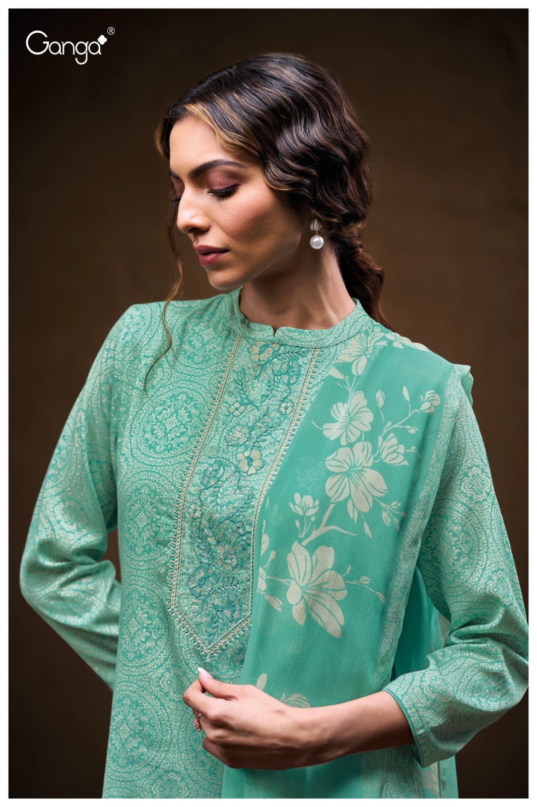 GANGA FASHIONS YASHIKA S3789 | PREMIUM COTTON SATIN- ASHOK LAL & SONS