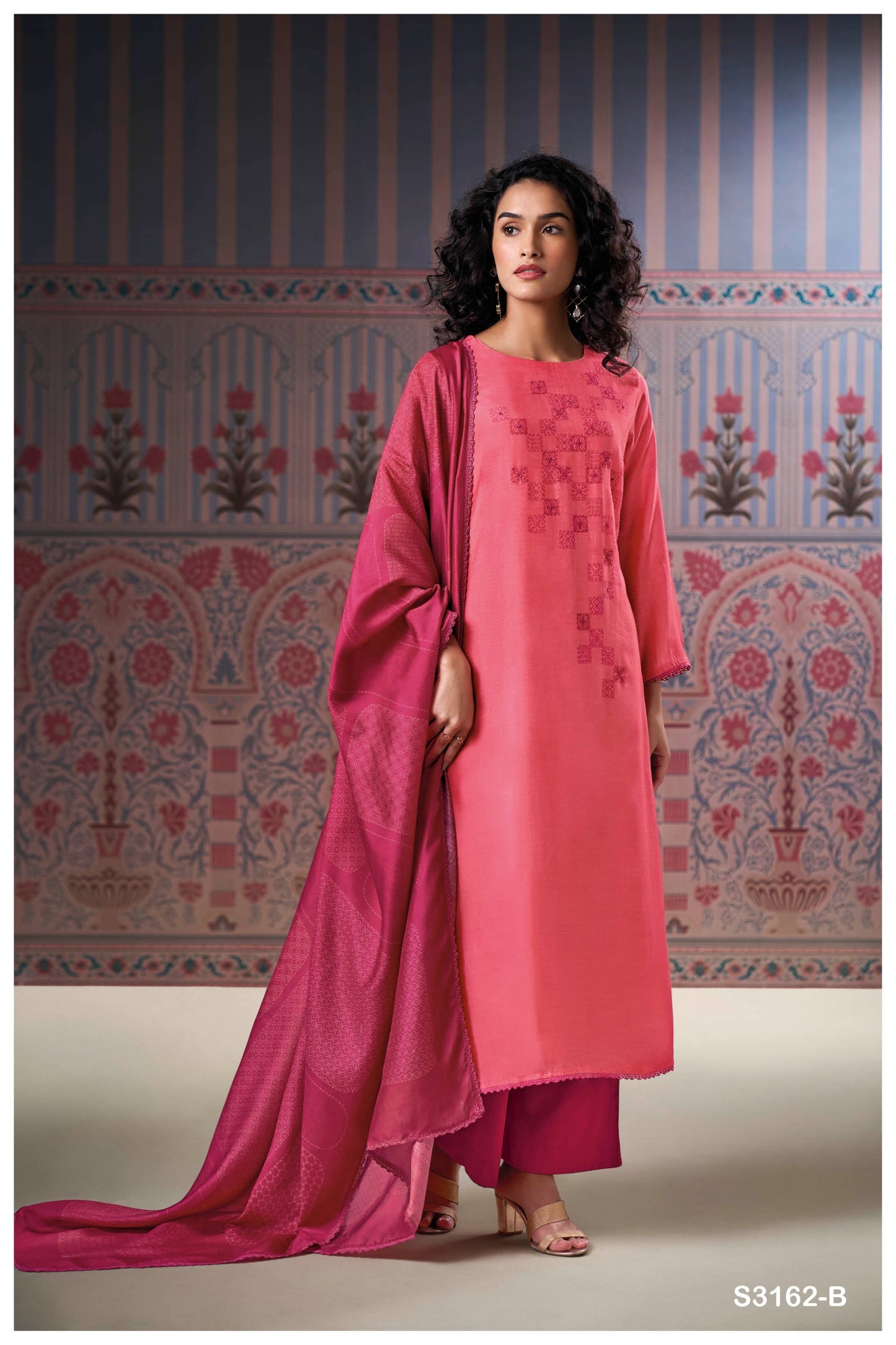 GANGA FASHIONS NESSA S3162 | PREMIUM PURE BEMBERG SILK - ASHOK LAL & SONS