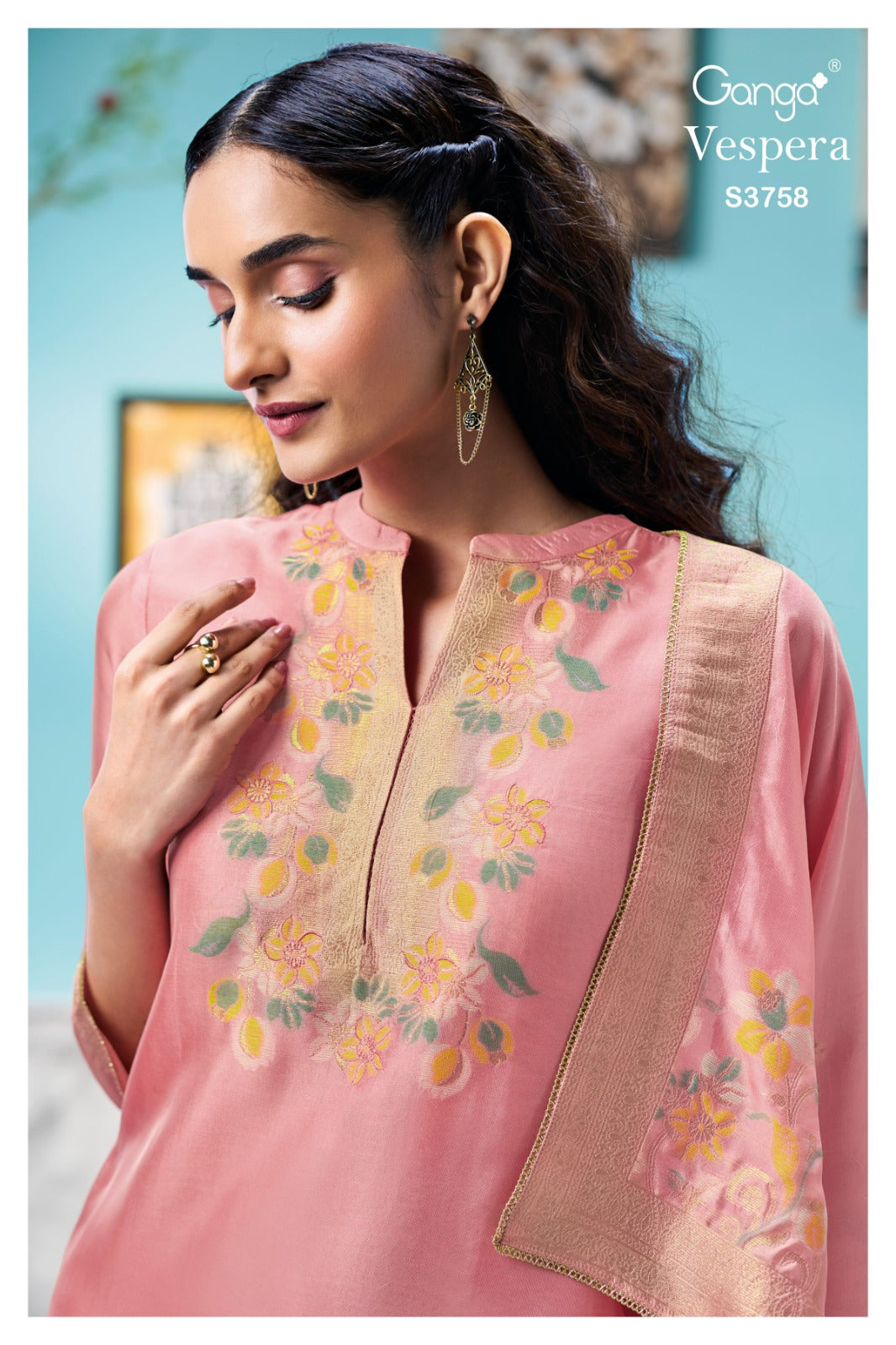 GANGA VESPERA S3758 | PREMIUM PURE VISCOSE WOVEN SILK - ASHOK LAL & SONS