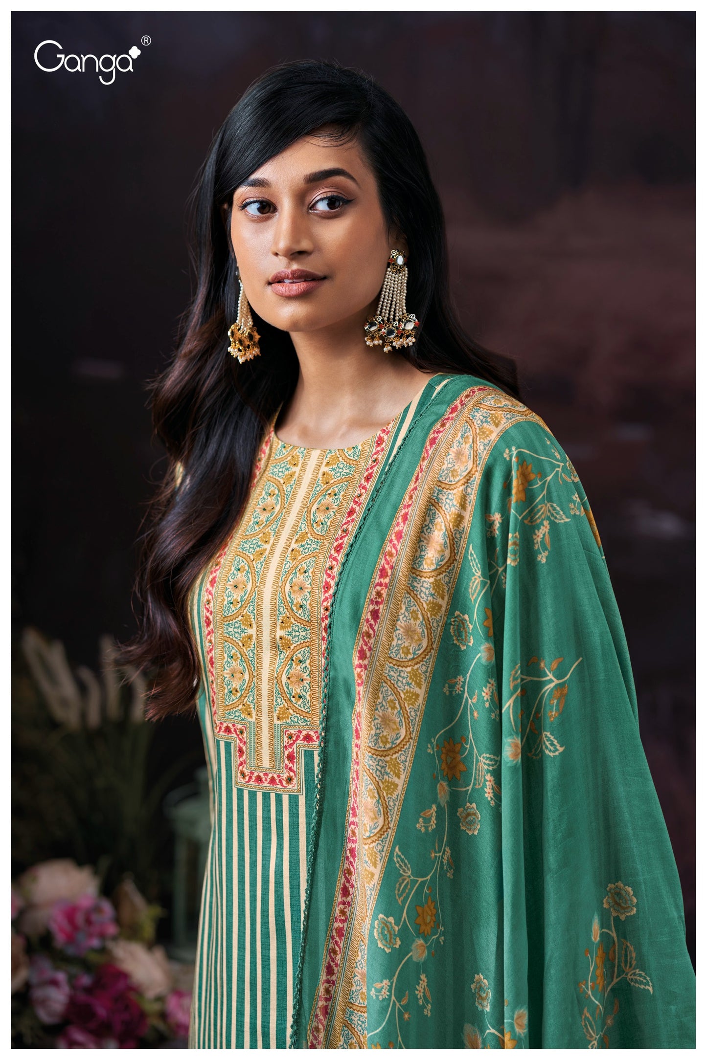 GANGA JOSETTE S3883 | PREMIUM COTTON SATIN BY ASHOK LAL & SONS
