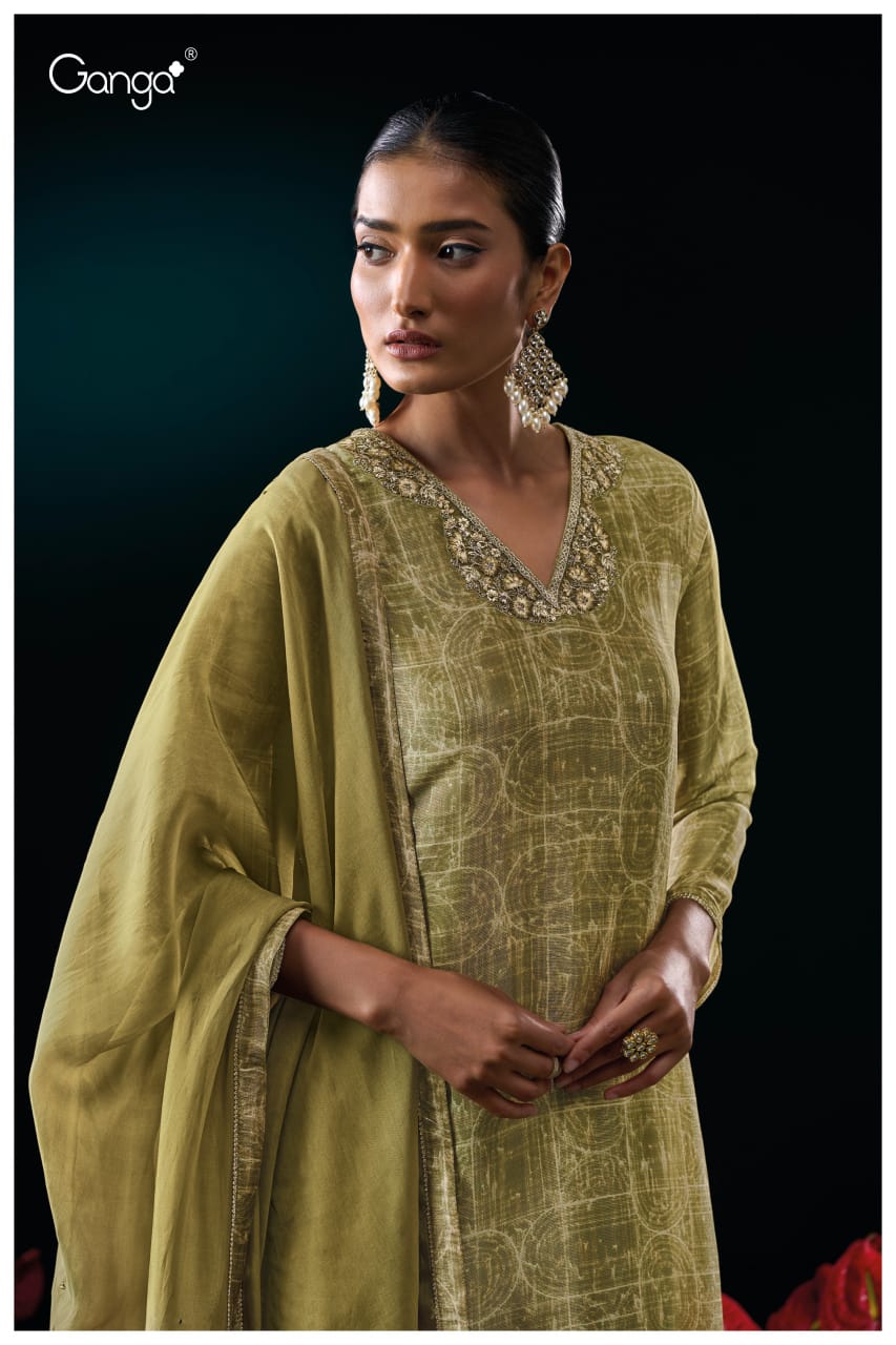 GANGA GENIE S3133 | PREMIUM PURE BEMBERG SILK JACQUARD - ASHOK LAL & SONS ROHTAK