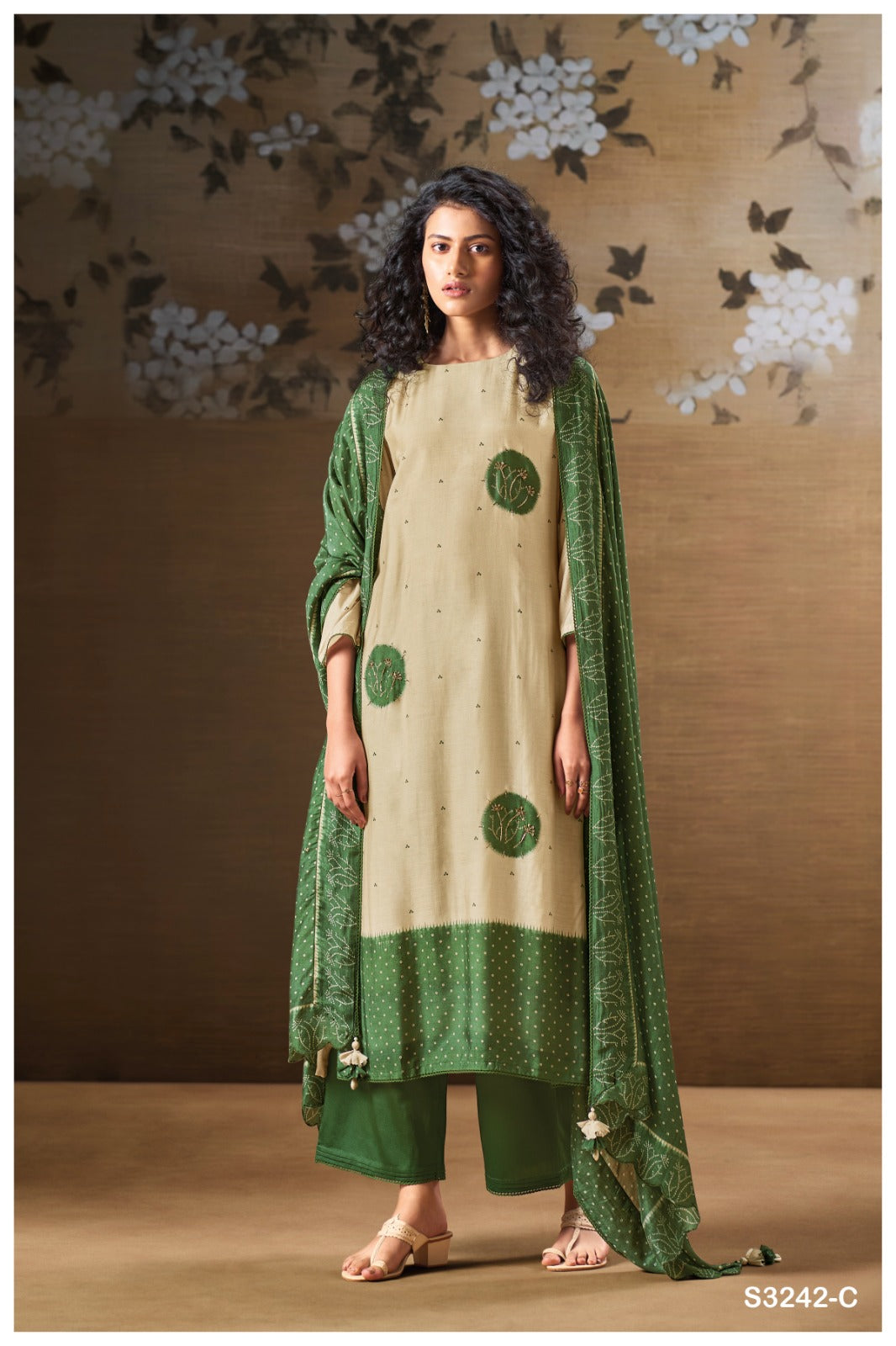 GANGA FASHIONS HARINA S3242 - PREMIUM PURE BEMBERG SILK | ASHOK LAL & SONS