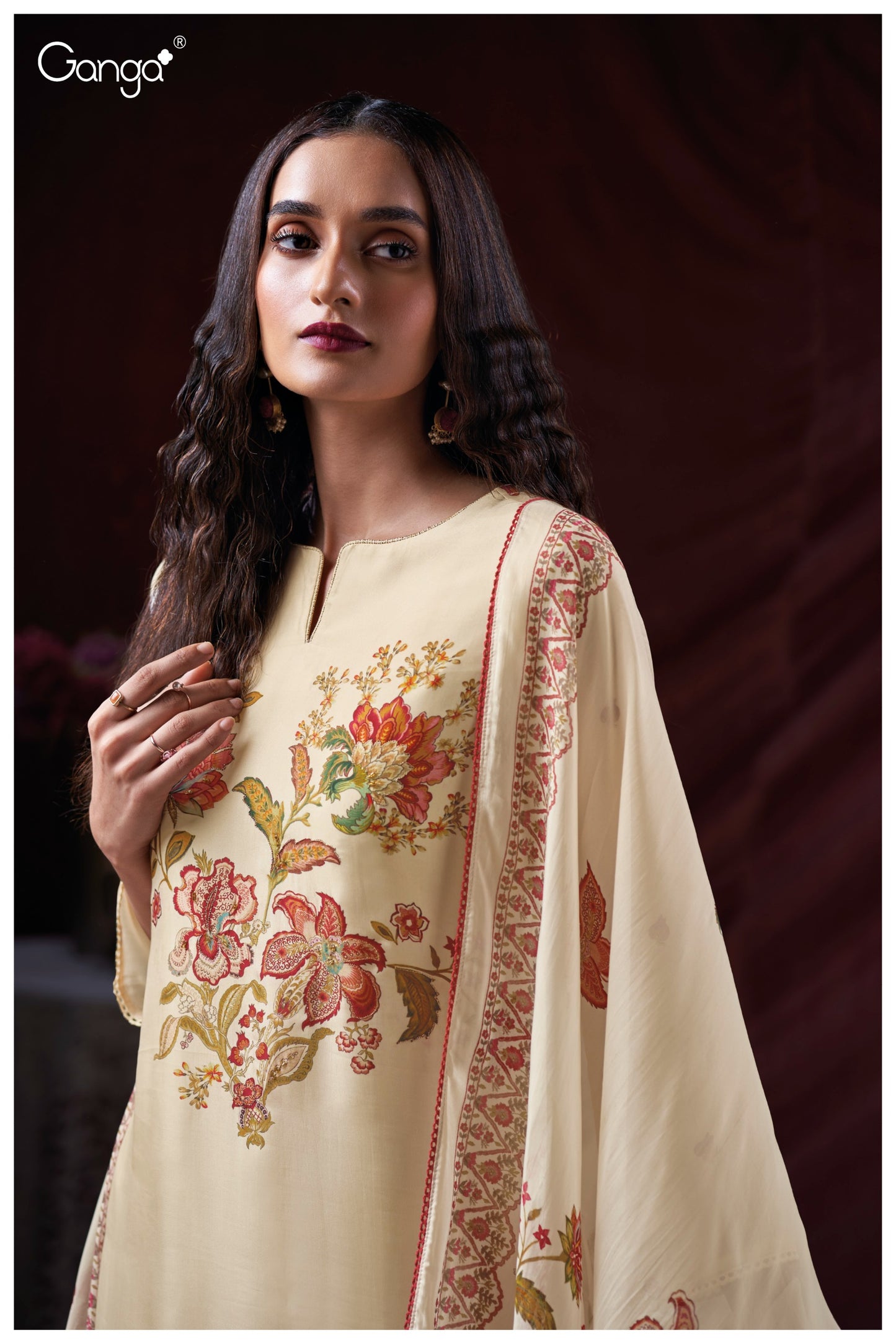 Ganga GREZIA S3780 – Premium Pure Bemberg Silk Salwar Suit | Ashok Lal & Sons Rohtak Wholesaler