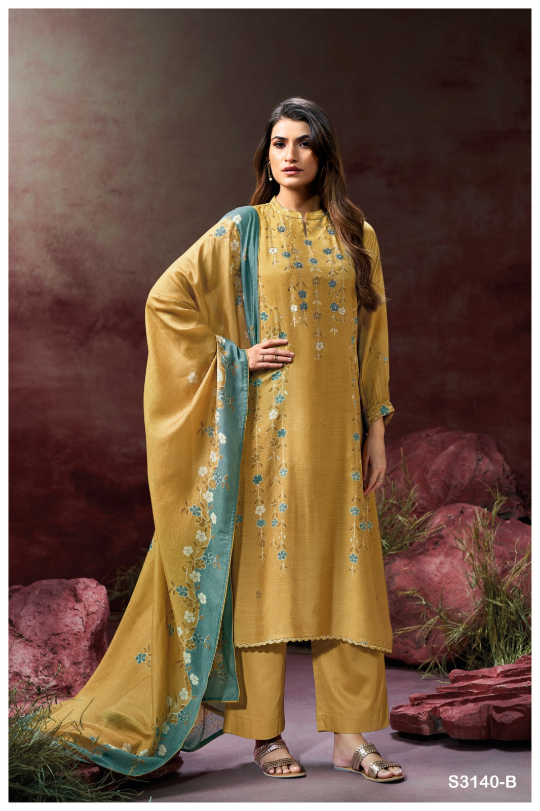 Ganga KRISA S3140| Ganga Suits Wholesaler in Rohtak – Ashok Lal & Sons