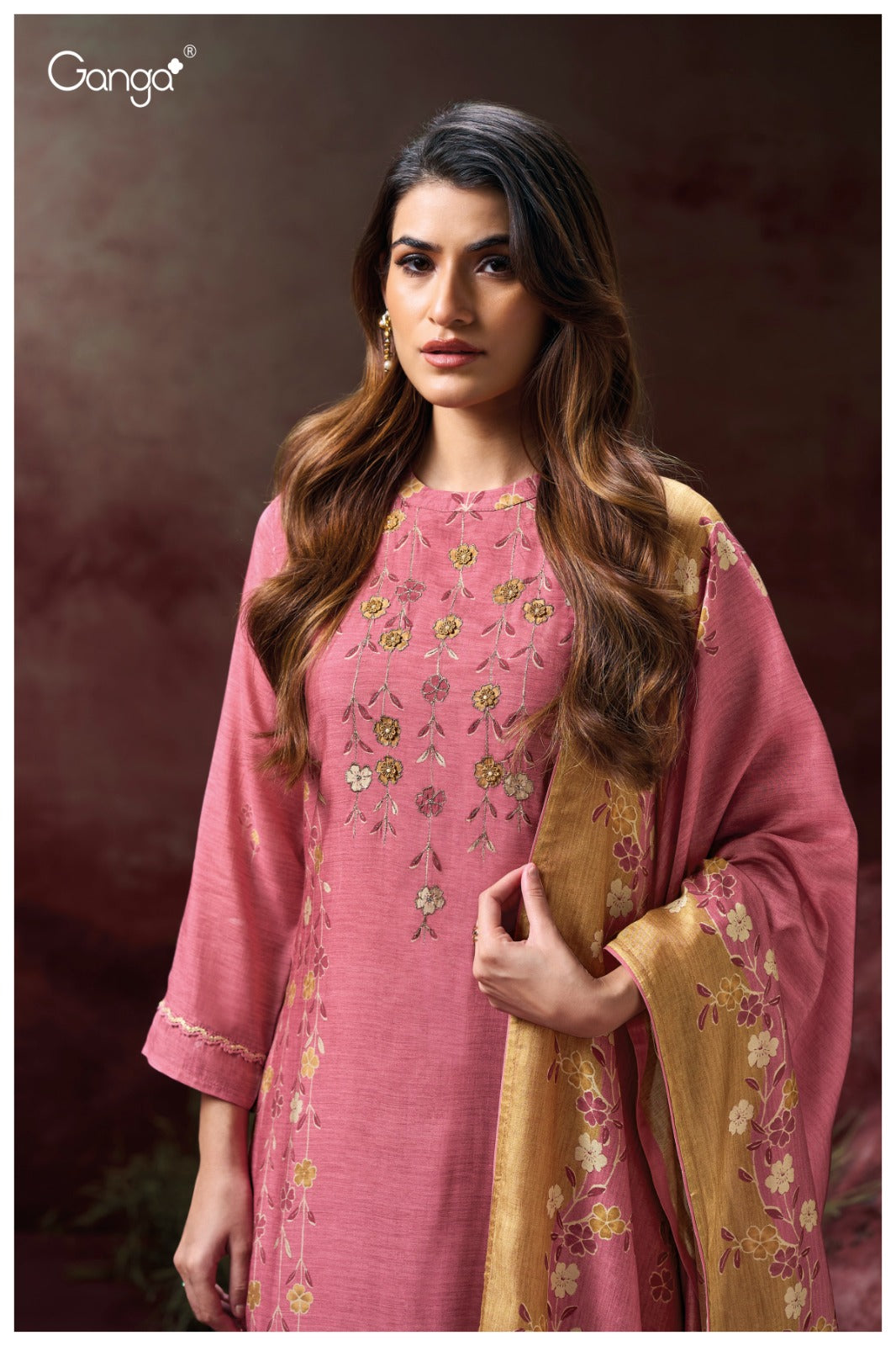 Ganga KRISA S3140| Ganga Suits Wholesaler in Rohtak – Ashok Lal & Sons