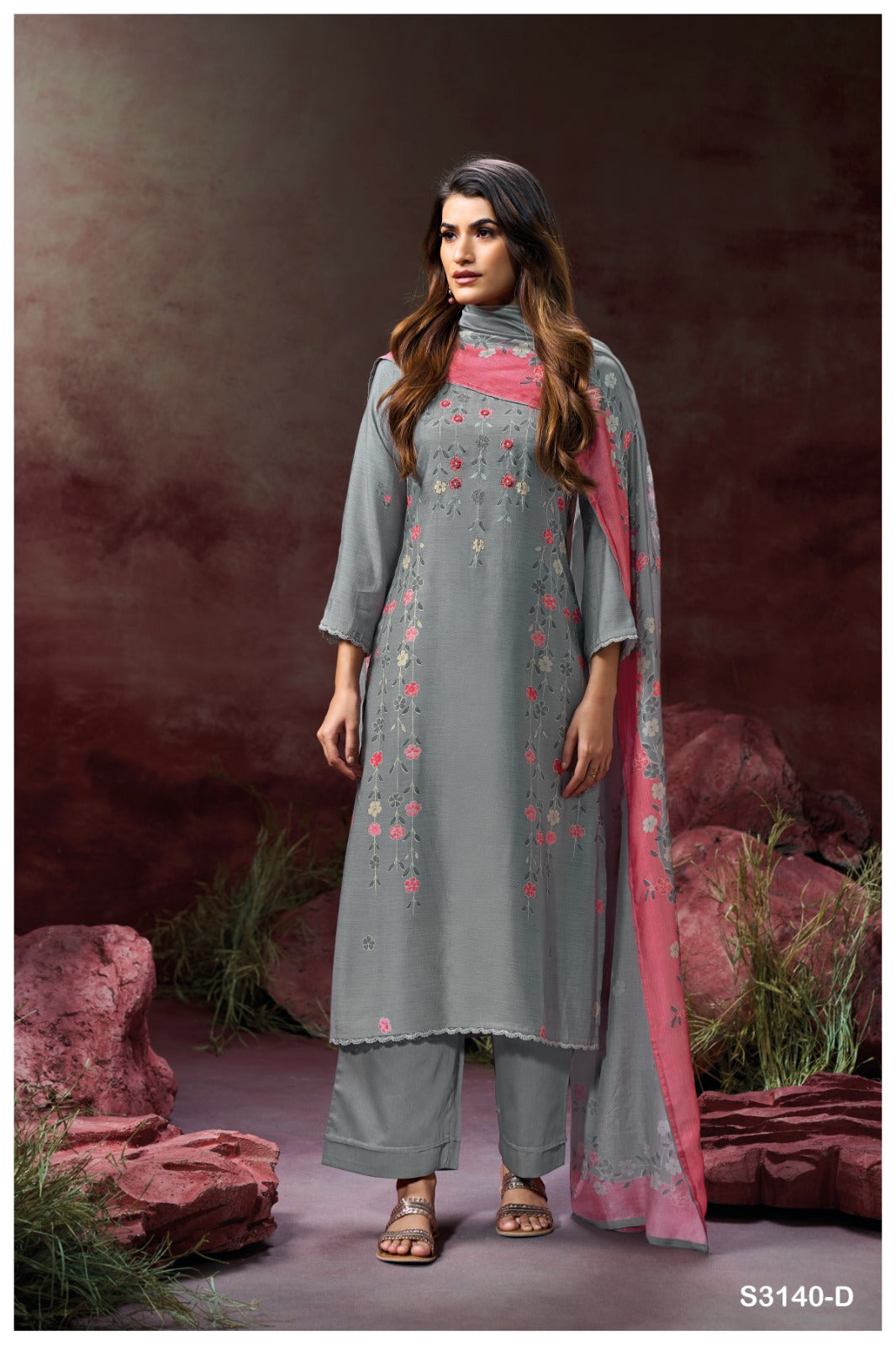 Ganga KRISA S3140| Ganga Suits Wholesaler in Rohtak – Ashok Lal & Sons