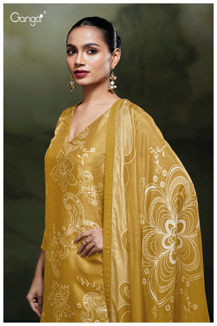 Ganga HUDAIFA S3860| Ganga Suits Wholesaler in Rohtak – Ashok Lal & Sons