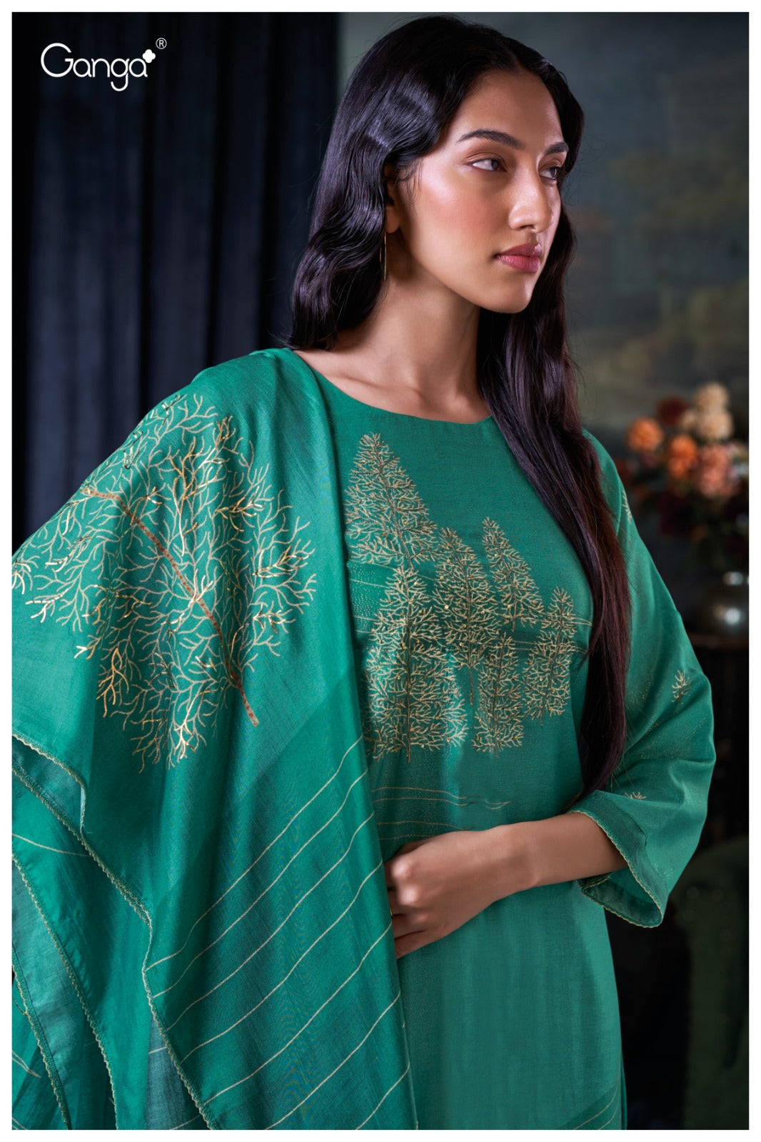 Ganga TEVY S3057| Ganga Suits Wholesaler in Rohtak – Ashok Lal & Sons
