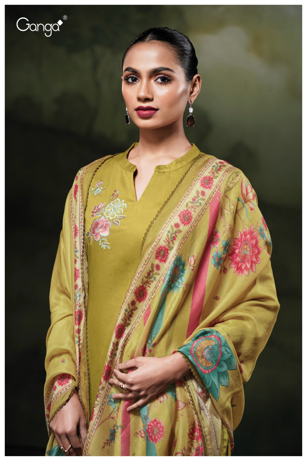 Ganga YENNOHA S3811| Ganga Suits Wholesaler in Rohtak – Ashok Lal & Sons