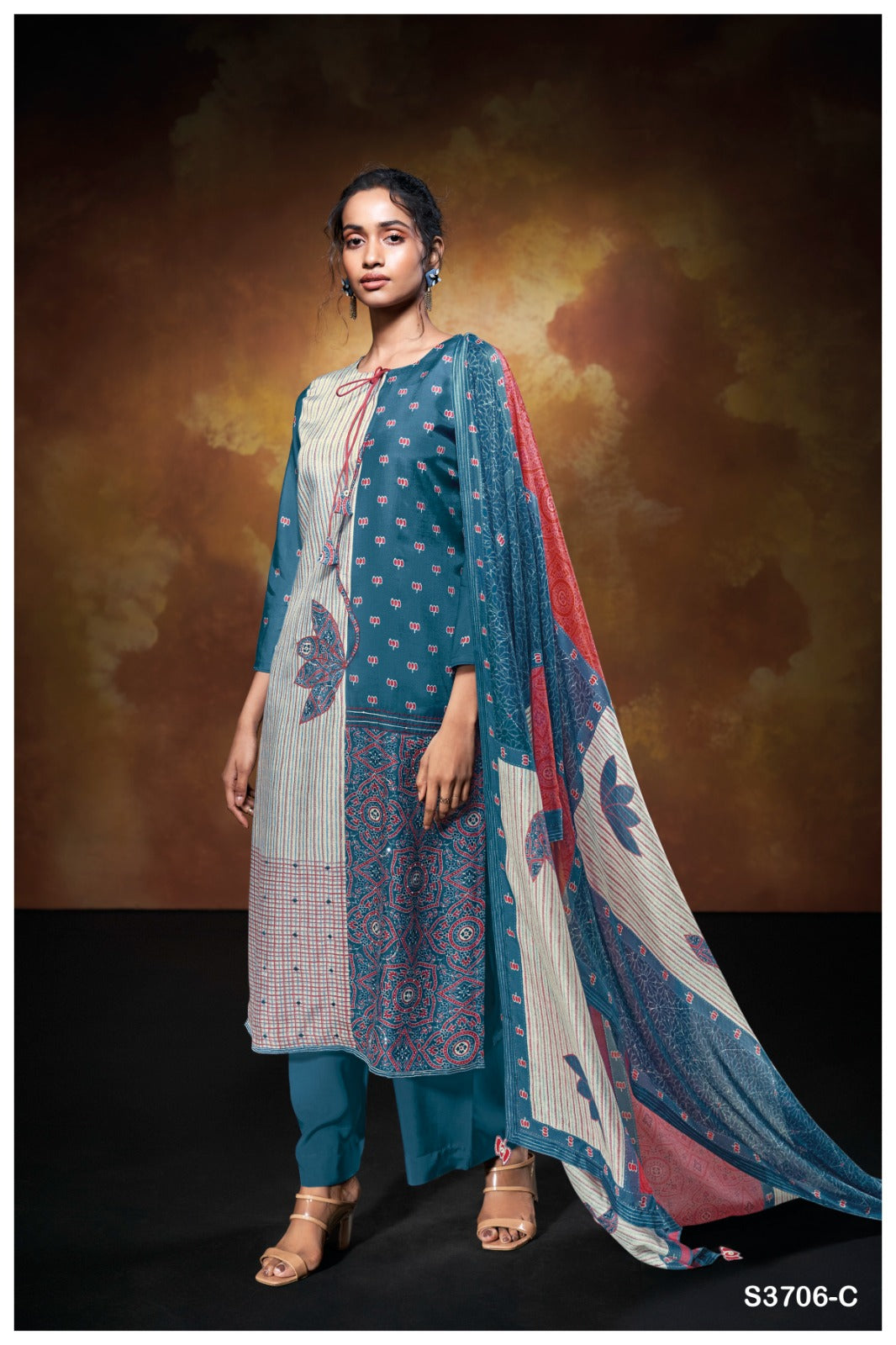 Ganga BLYTHE S3706| Ganga Suits Wholesaler in Rohtak – Ashok Lal & Sons