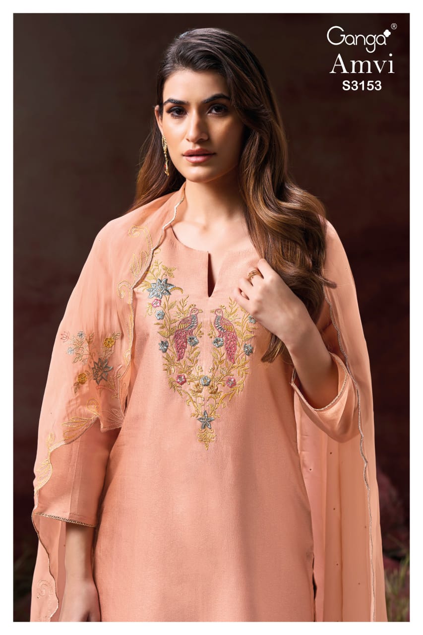 Ganga AMVI S3153| Ganga Suits Wholesaler in Rohtak – Ashok Lal & Sons