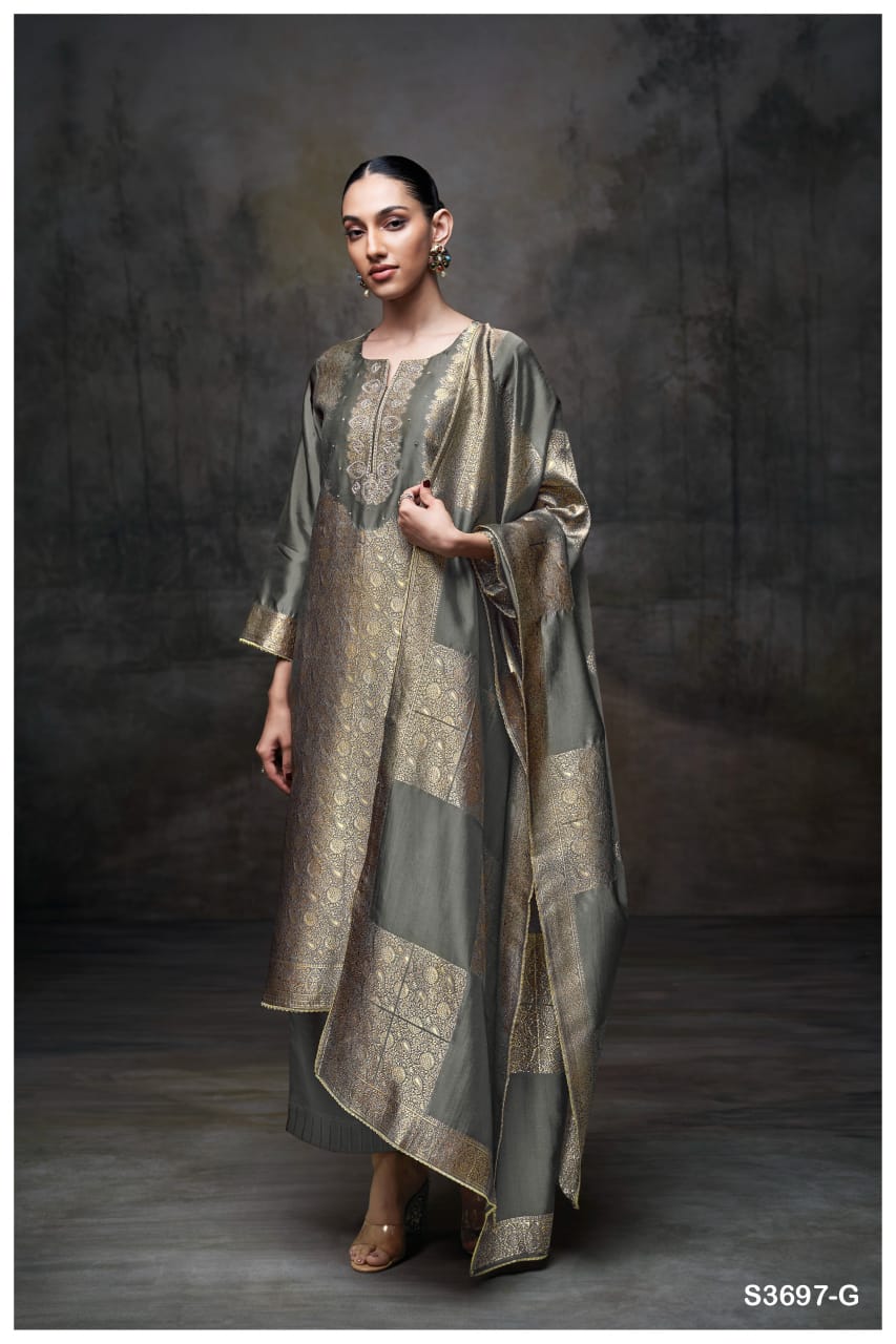 Ganga KIMBERLY S3697| Ganga Suits Wholesaler in Rohtak – Ashok Lal & Sons