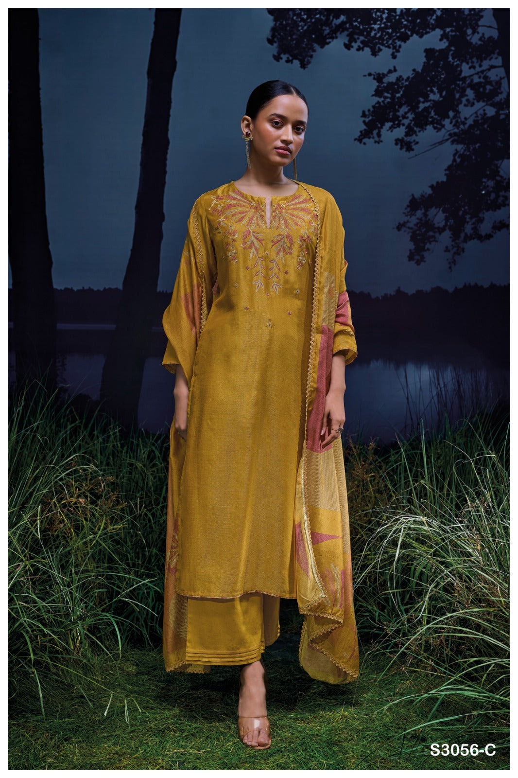 Ganga MILENA S3056| Ganga Suits Wholesaler in Rohtak – Ashok Lal & Sons