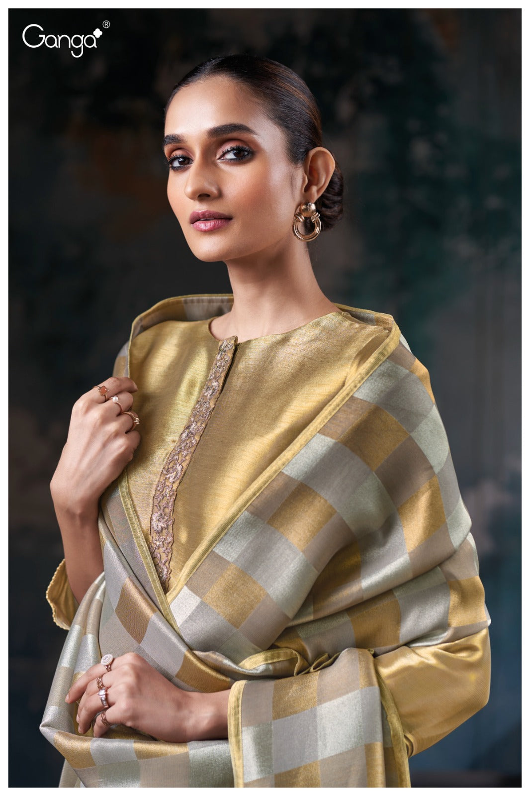 Ganga HAISLEY S3729| Ganga Suits Wholesaler in Rohtak – Ashok Lal & Sons