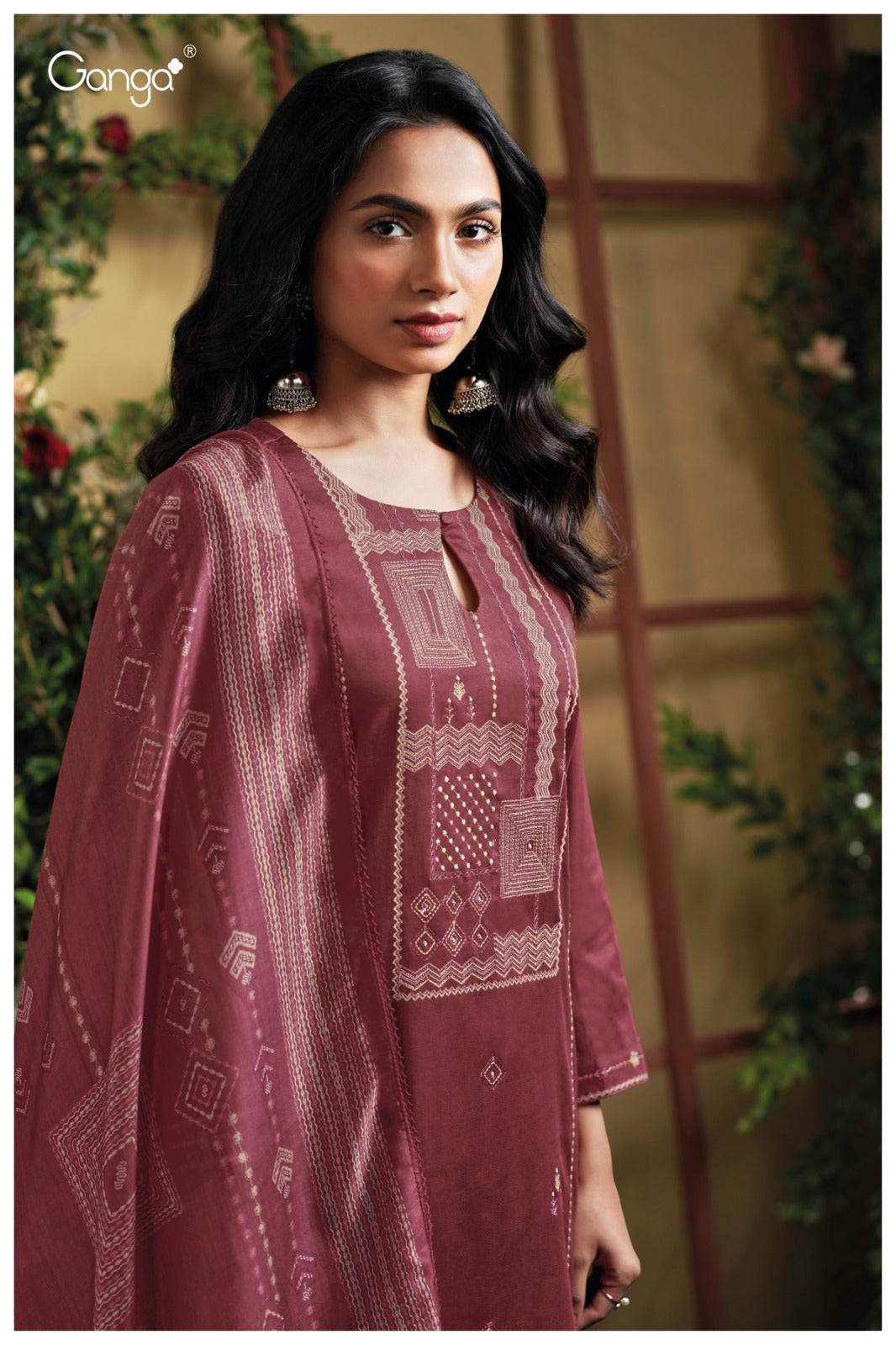 Ganga ELLESY S3086| Ganga Suits Wholesaler in Rohtak – Ashok Lal & Sons
