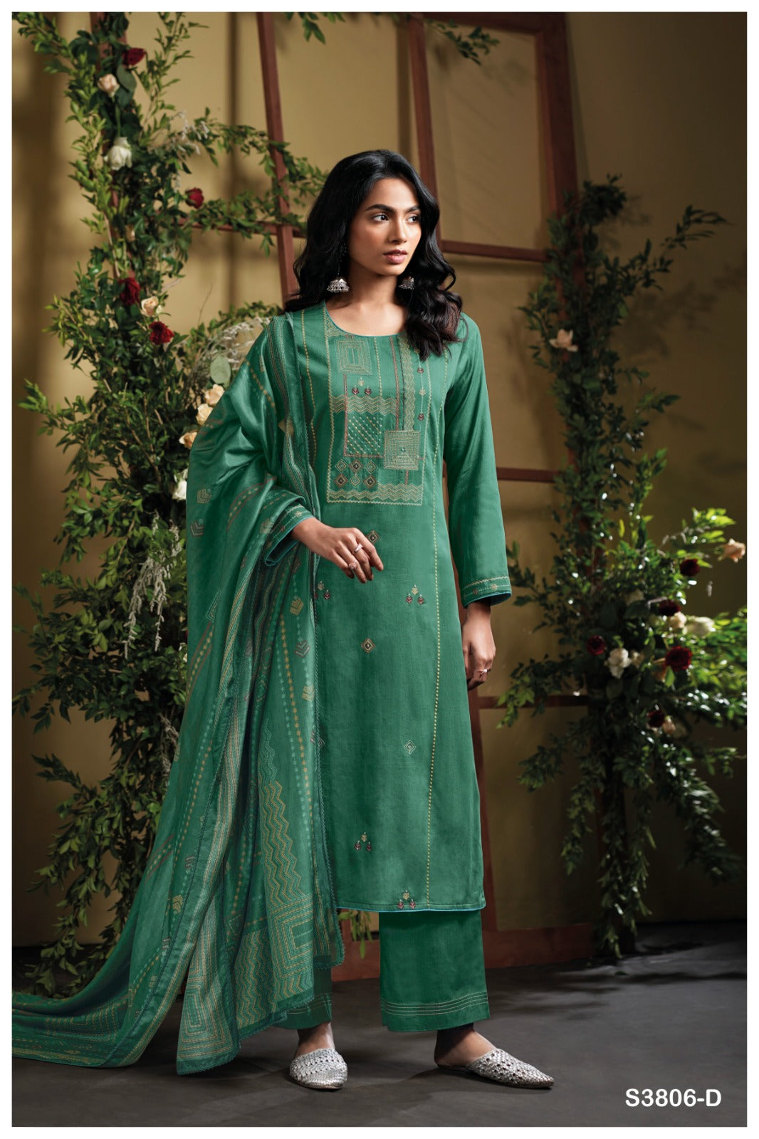 Ganga ELLESY S3086| Ganga Suits Wholesaler in Rohtak – Ashok Lal & Sons