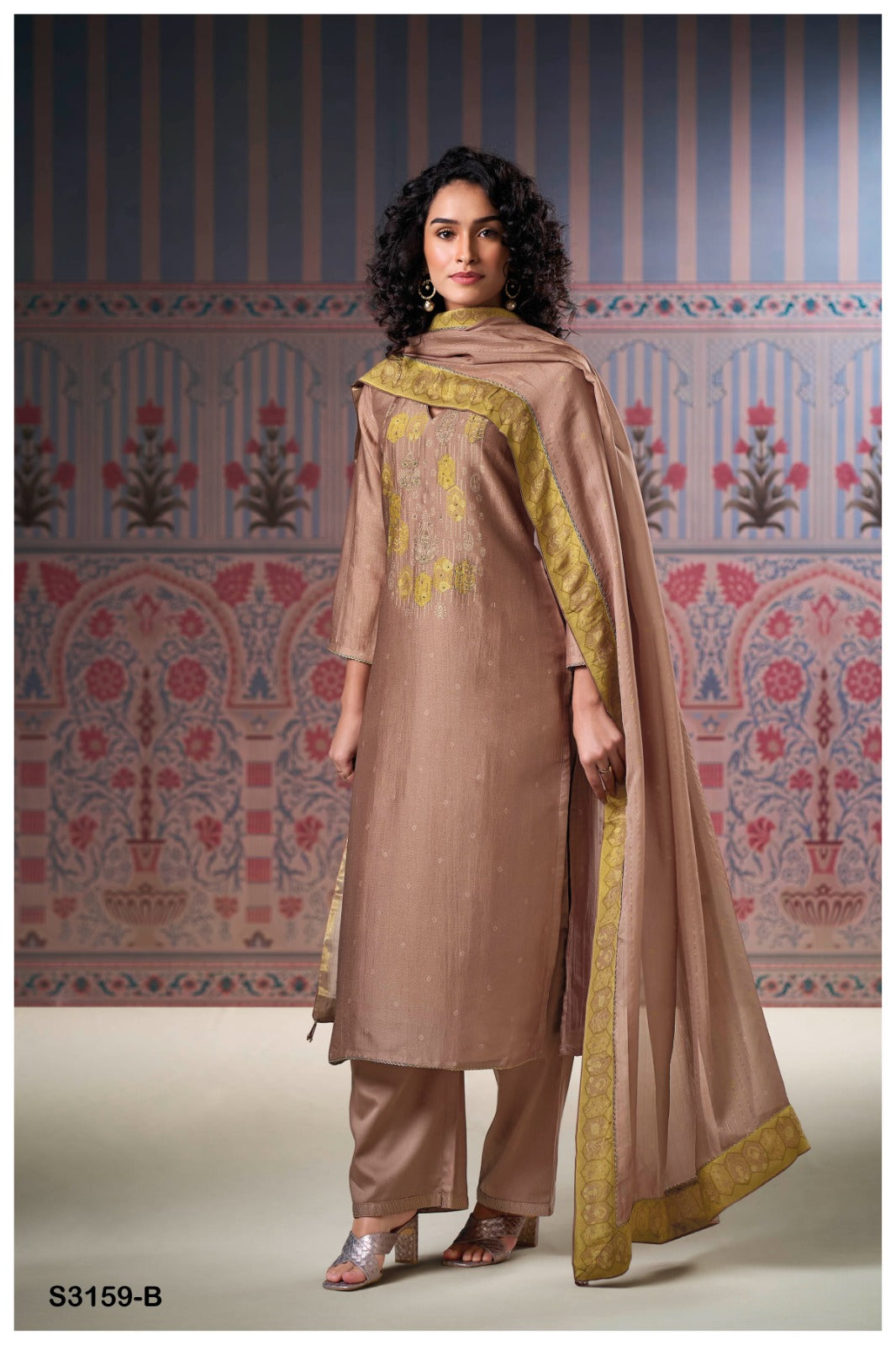 Ganga MALINA S3159| Ganga Suits Wholesaler in Rohtak – Ashok Lal & Sons