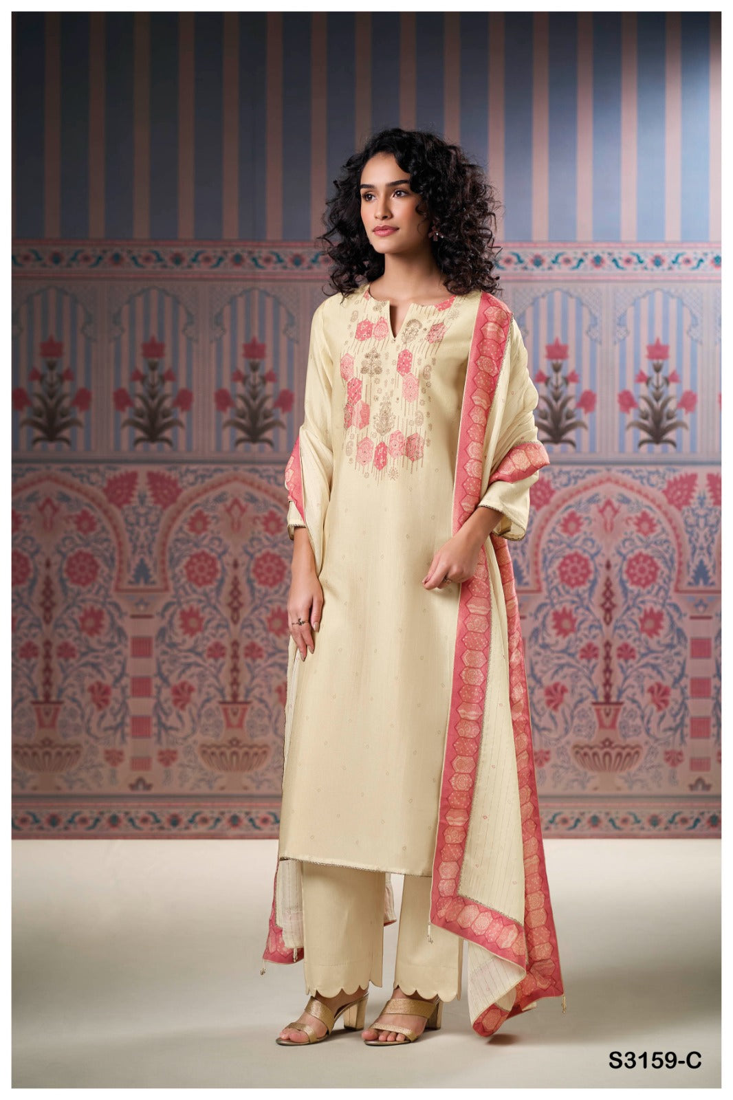 Ganga MALINA S3159| Ganga Suits Wholesaler in Rohtak – Ashok Lal & Sons