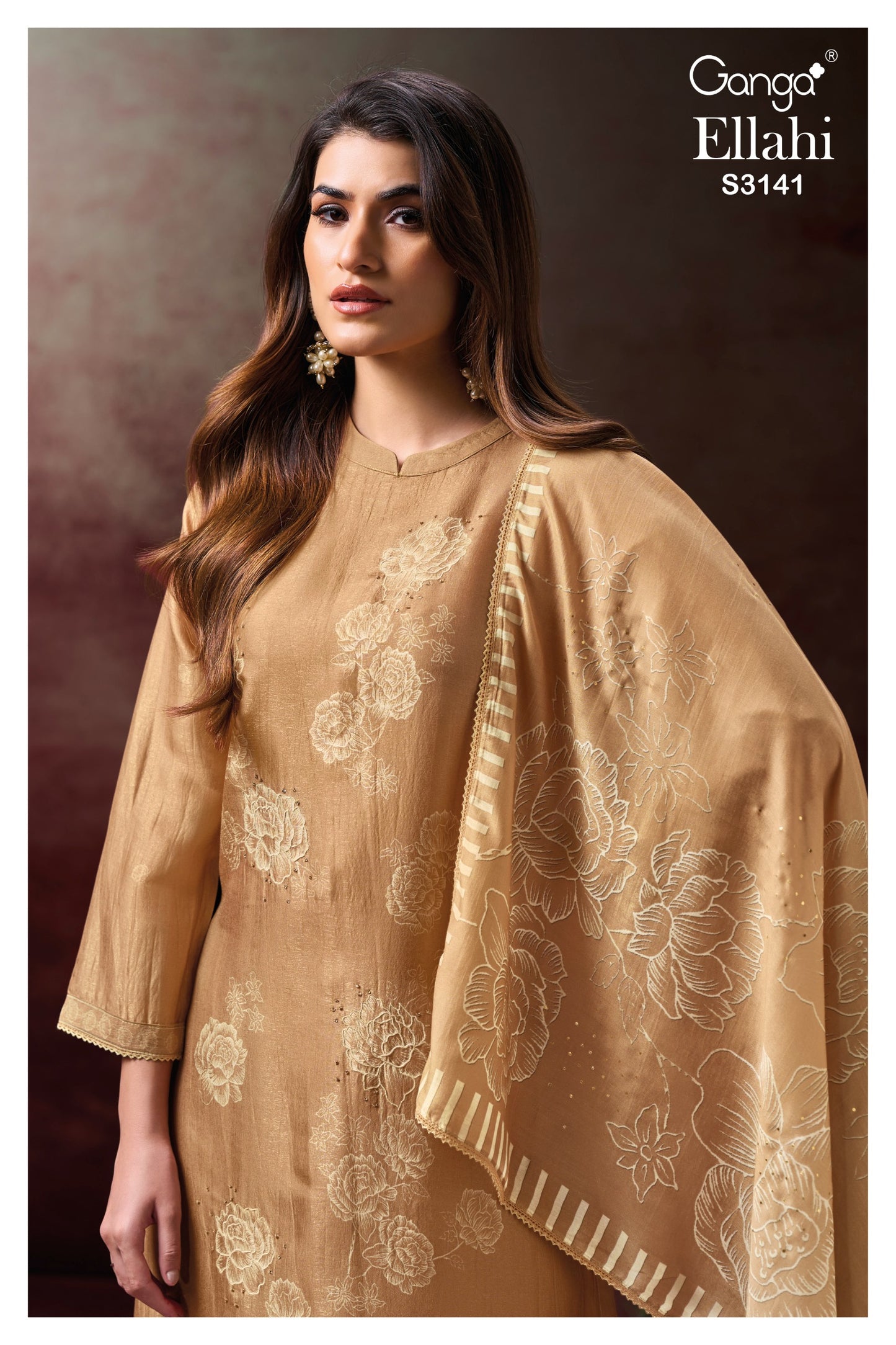 Ganga ELLAHI S3141| Ganga Suits Wholesaler in Rohtak – Ashok Lal & Sons