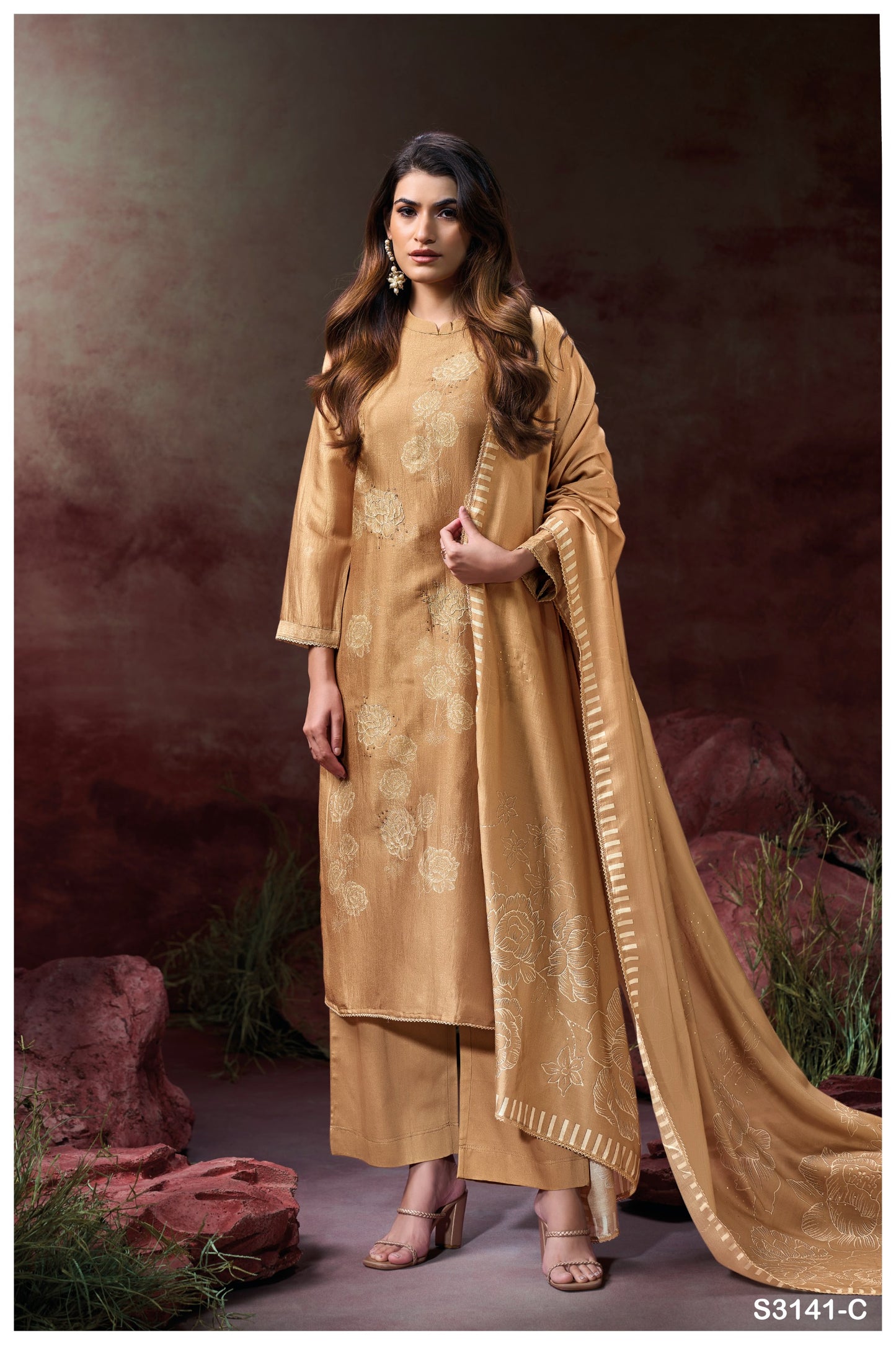 Ganga ELLAHI S3141| Ganga Suits Wholesaler in Rohtak – Ashok Lal & Sons