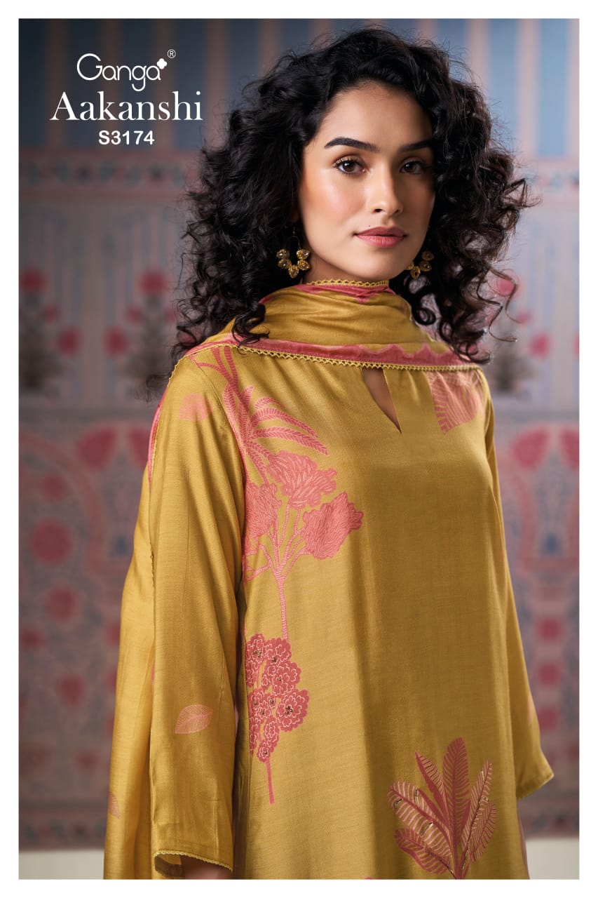 Ganga AAKANSHI S3174| Ganga Suits Wholesaler in Rohtak – Ashok Lal & Sons