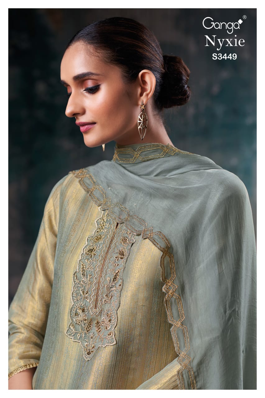 Ganga NYXIE S3449| Ganga Suits Wholesaler in Rohtak – Ashok Lal & Sons