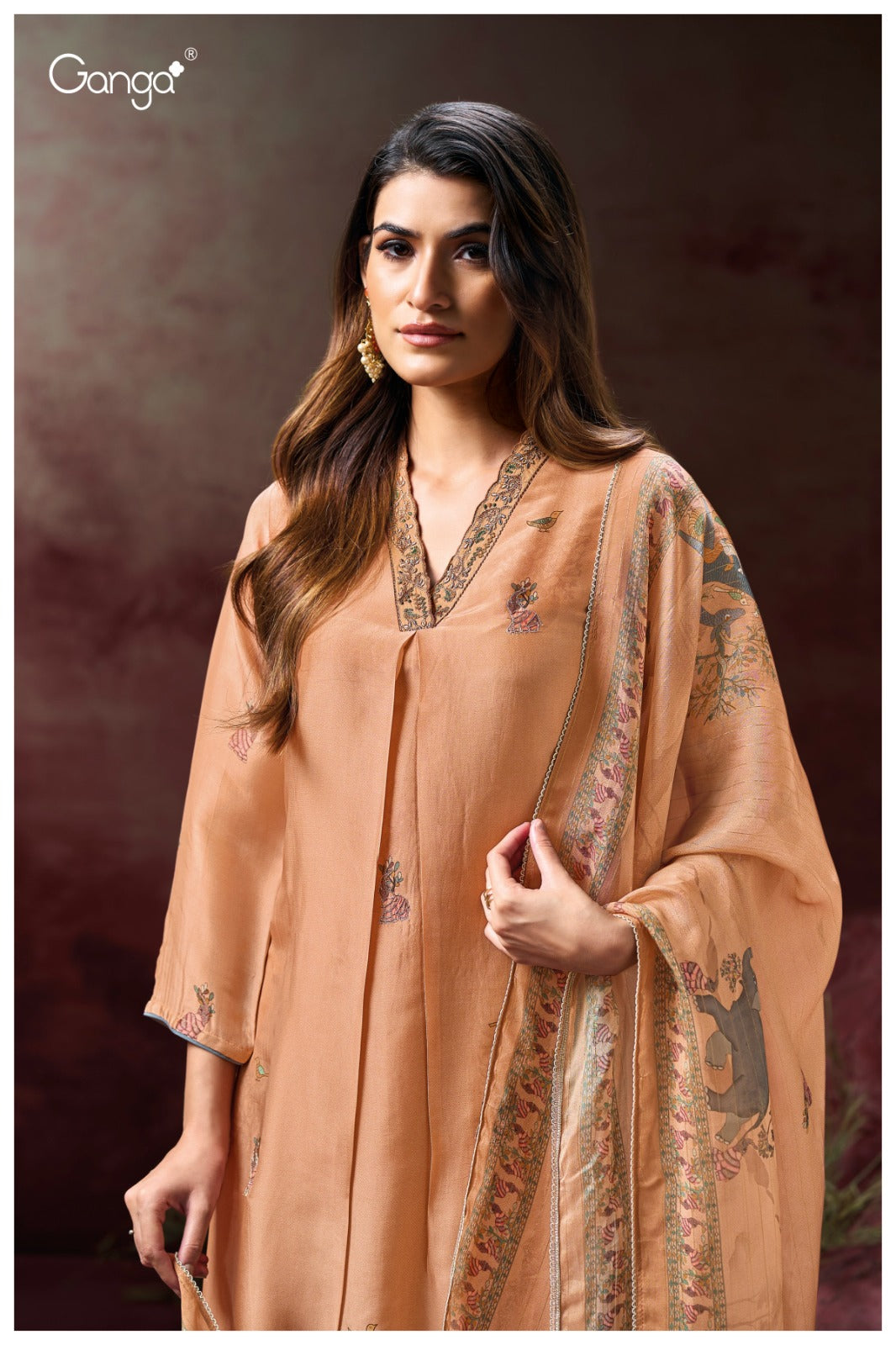 Ganga AILIS S3128| Ganga Suits Wholesaler in Rohtak – Ashok Lal & Sons