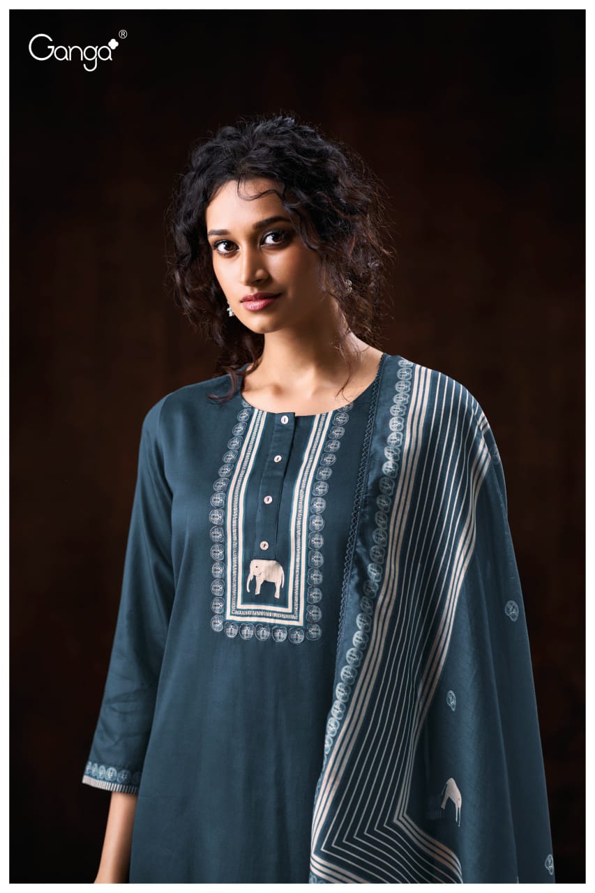 Ganga ORIANA S3881| Ganga Suits Wholesaler in Rohtak – Ashok Lal & Sons