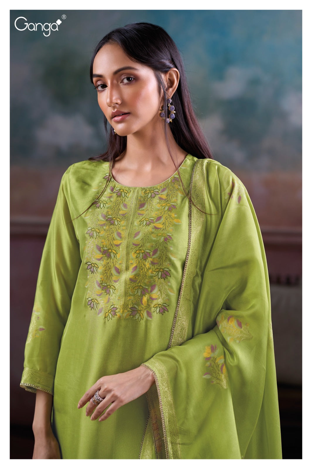 Ganga MANSIYA S3888| Ganga Suits Wholesaler in Rohtak – Ashok Lal & Sons