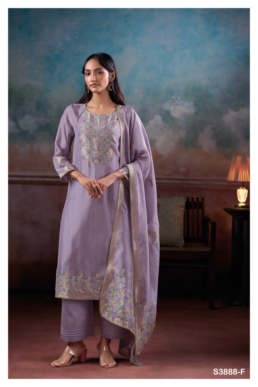 Ganga MANSIYA S3888| Ganga Suits Wholesaler in Rohtak – Ashok Lal & Sons
