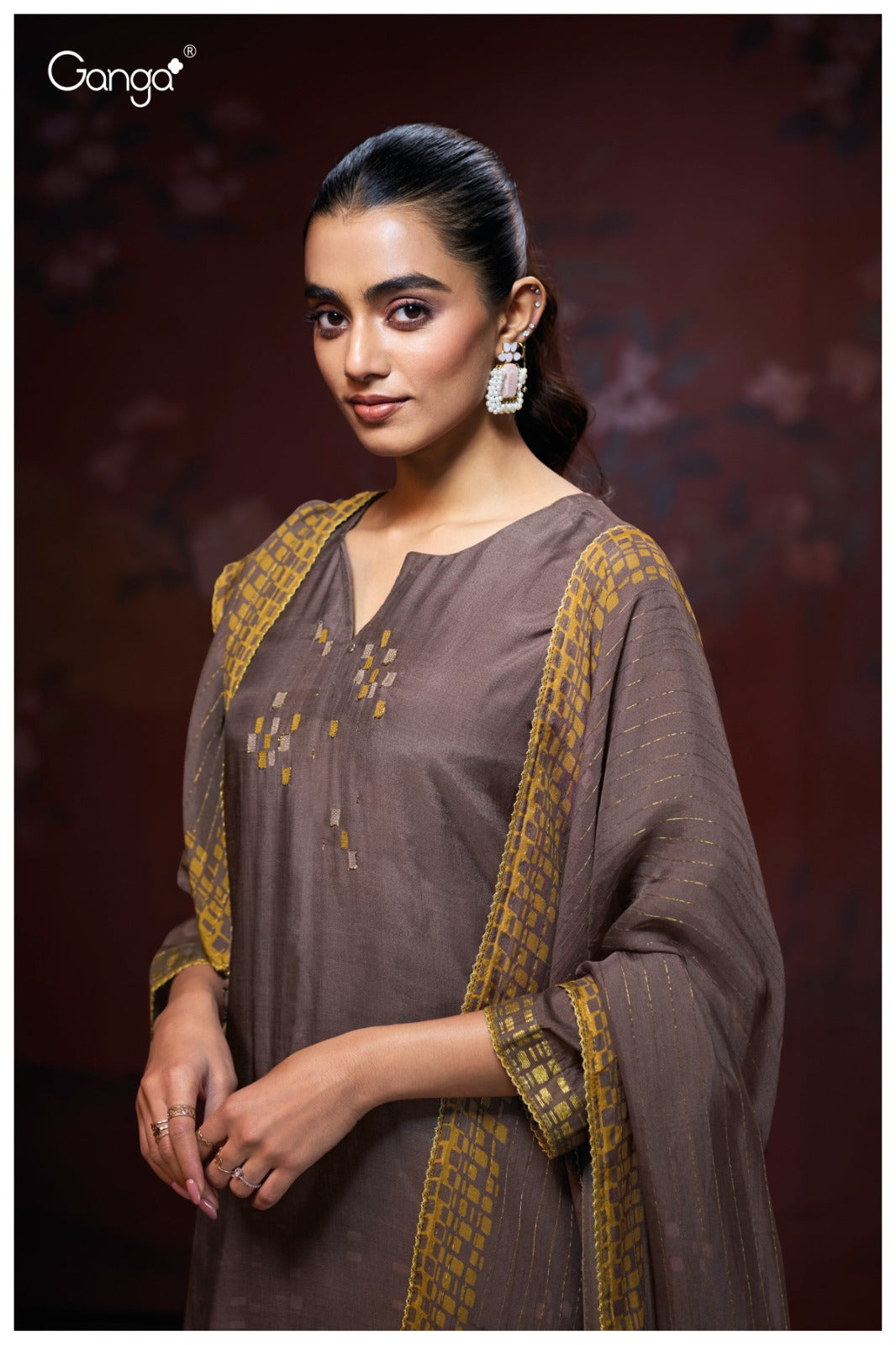 Ganga ADHITRI S3166| Ganga Suits Wholesaler in Rohtak – Ashok Lal & Sons