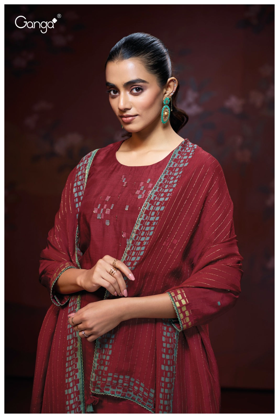 Ganga ADHITRI S3166| Ganga Suits Wholesaler in Rohtak – Ashok Lal & Sons