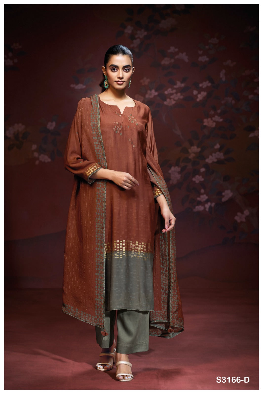 Ganga ADHITRI S3166| Ganga Suits Wholesaler in Rohtak – Ashok Lal & Sons