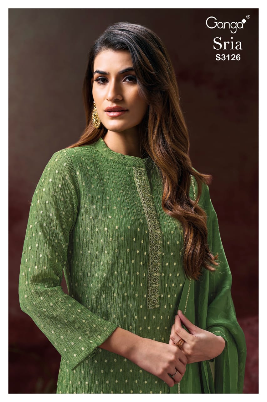 Ganga SRIA S3126| Ganga Suits Wholesaler in Rohtak – Ashok Lal & Sons