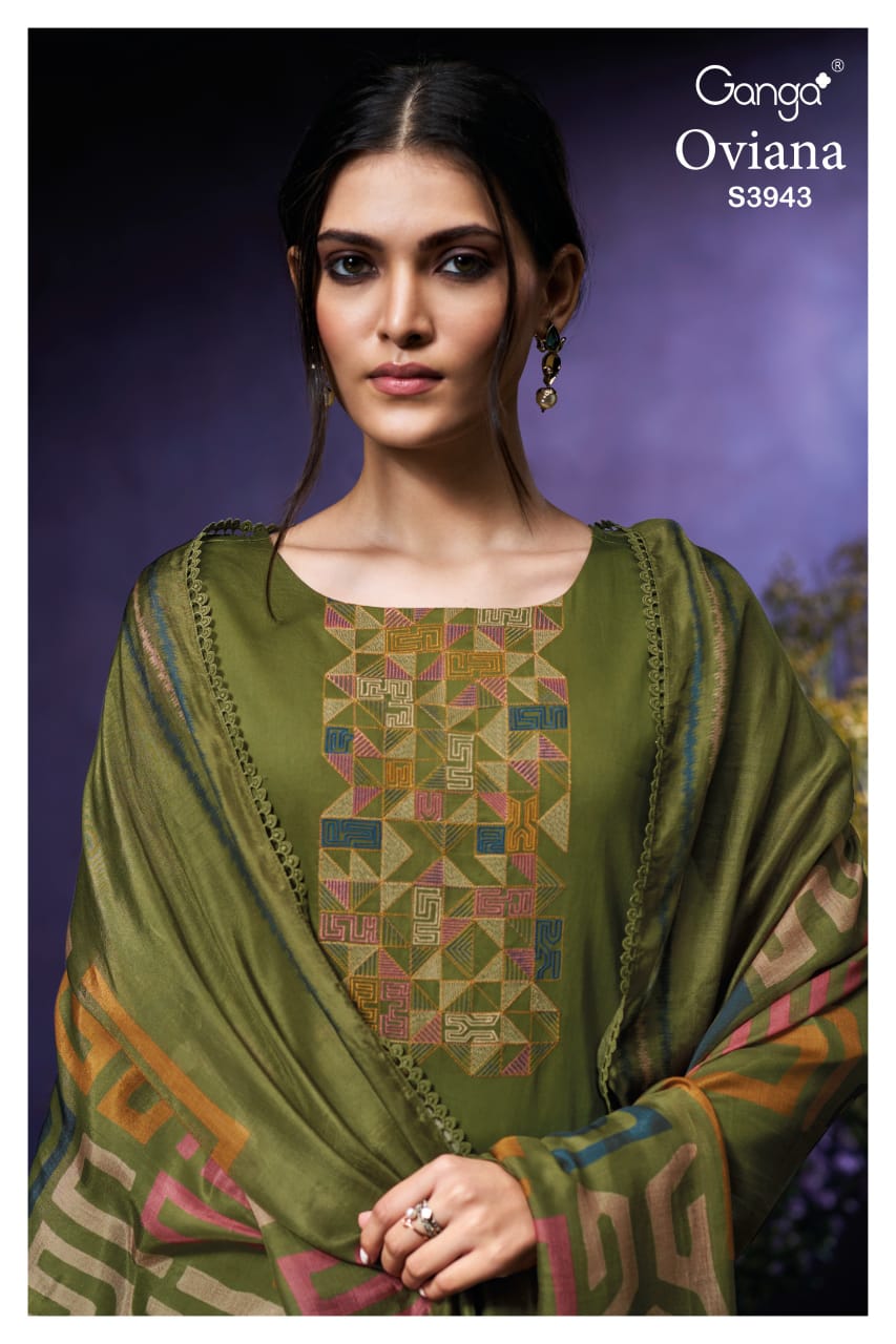 Ganga OVIANA S3943| Ganga Suits Wholesaler in Rohtak – Ashok Lal & Sons