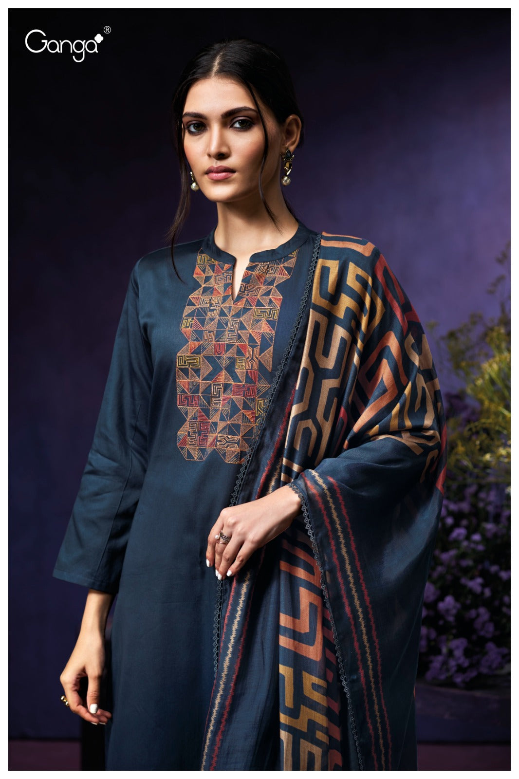 Ganga OVIANA S3943| Ganga Suits Wholesaler in Rohtak – Ashok Lal & Sons