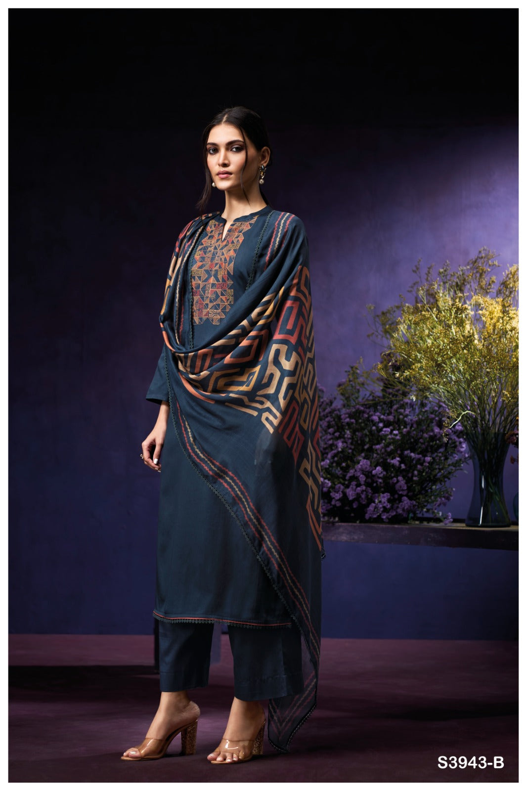 Ganga OVIANA S3943| Ganga Suits Wholesaler in Rohtak – Ashok Lal & Sons