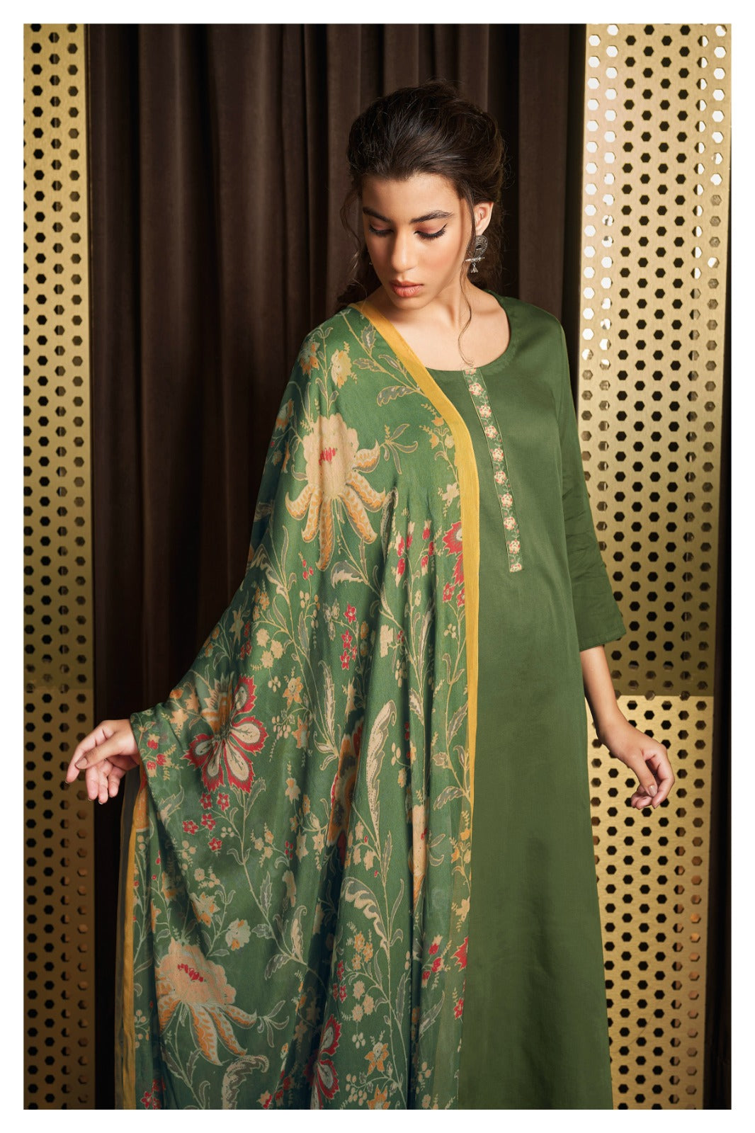 Ganga BRYNNE S1910 |Premium Cotton Silk Solid Suit – Ganga Suits Ashok Lal & Sons