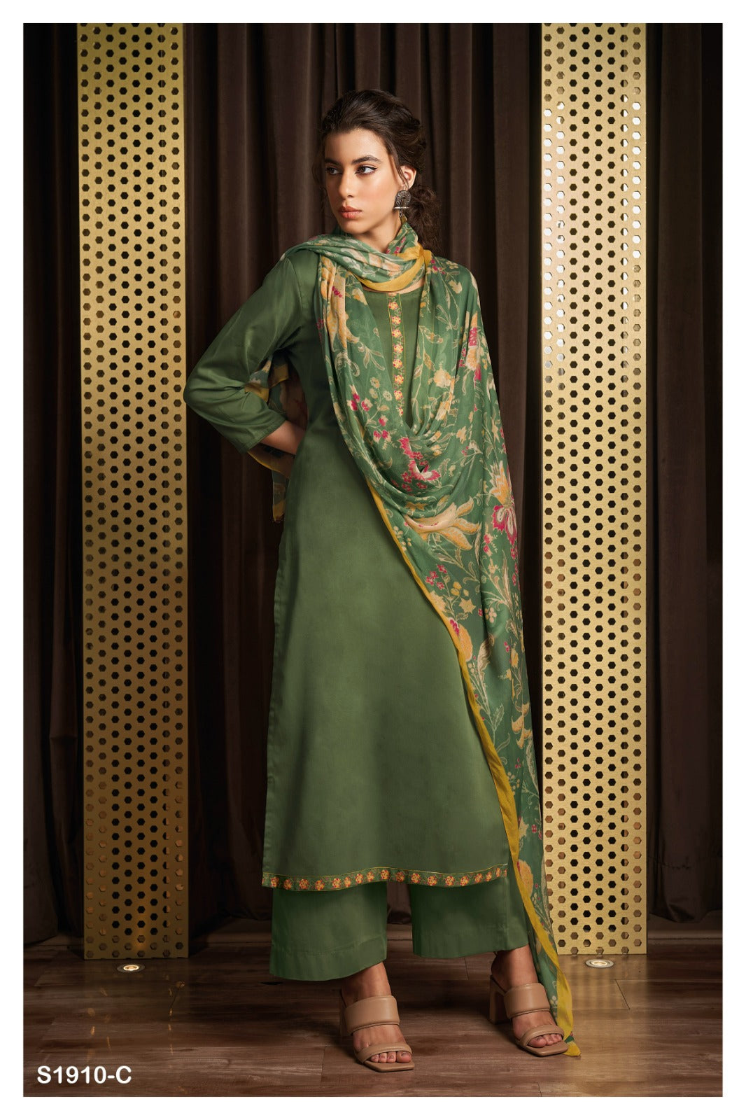Ganga BRYNNE S1910 |Premium Cotton Silk Solid Suit – Ganga Suits Ashok Lal & Sons