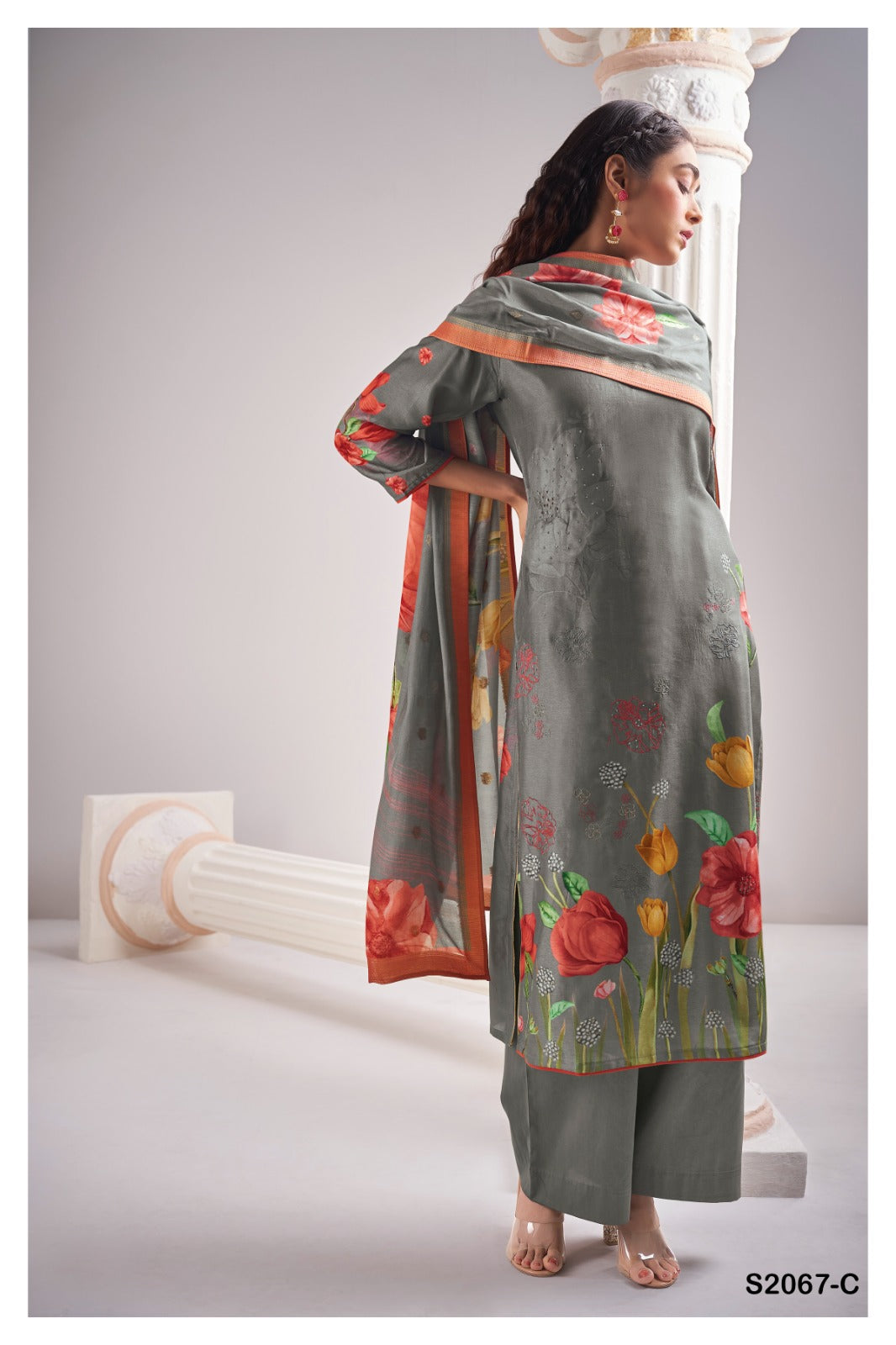 Ganga GALENE S2067|Premium Bemberg Russian Silk Suit – Ganga Suits Ashok Lal & Sons
