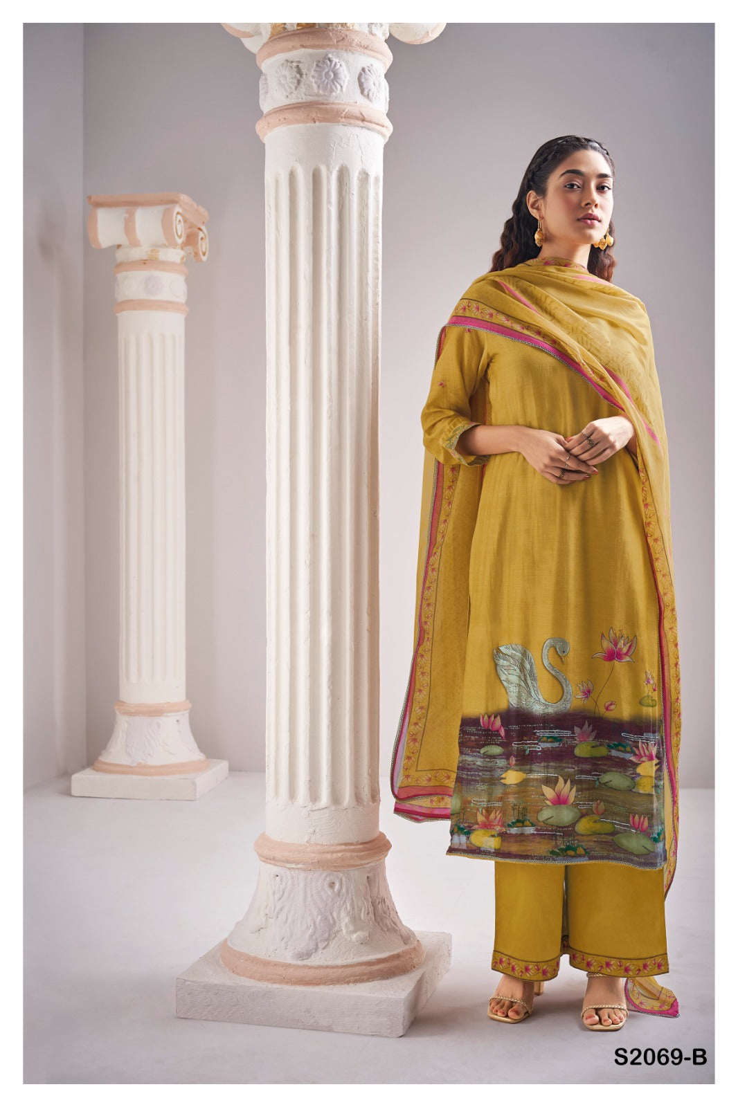Ganga SHELBY S2069 | Premium Bemberg Silk Suit – Ganga Suits Ashok Lal & Sons