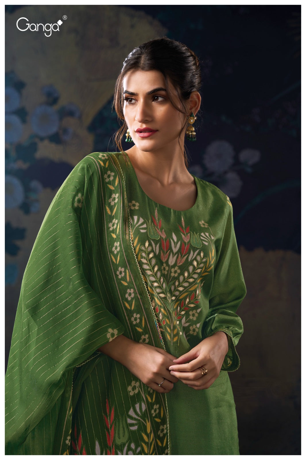 Ganga ALPA S3102 | Premium Pure Bemberg Silk Suit – Ganga Suits Ashok Lal & Sons