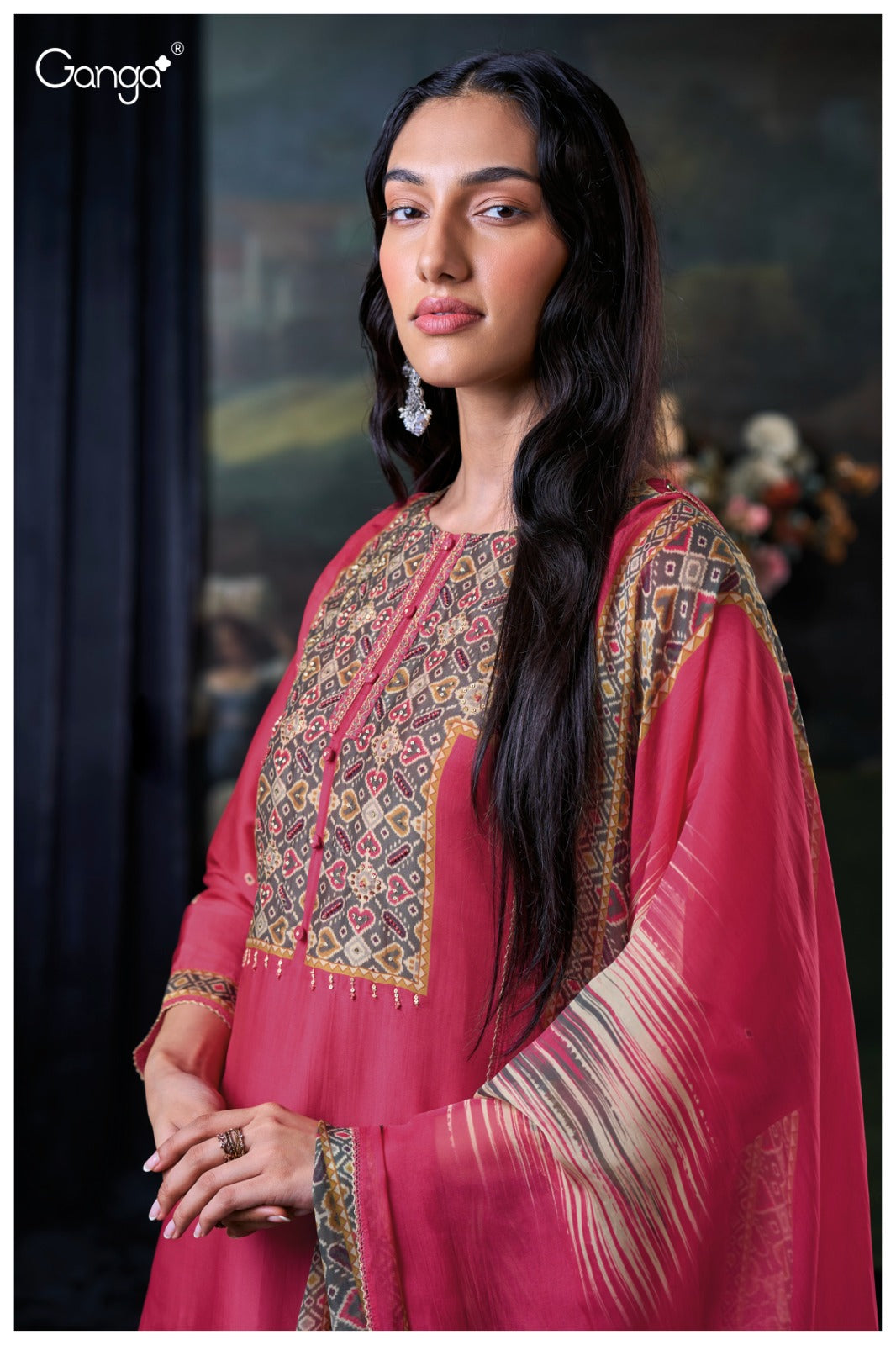 GANGA BOZENA S3047 | Premium Pure Bemberg Silk Suit – Ganga Suits Ashok Lal & Sons