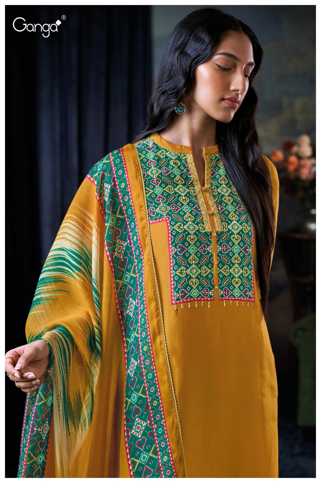 GANGA BOZENA S3047 | Premium Pure Bemberg Silk Suit – Ganga Suits Ashok Lal & Sons
