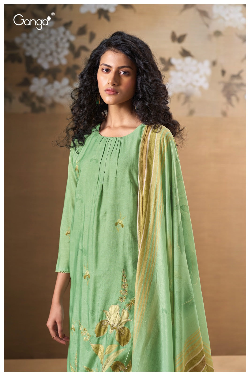 GANGA JAERA S3168 | Premium Bemberg Silk Suit – Ganga Suits Ashok Lal & Sons