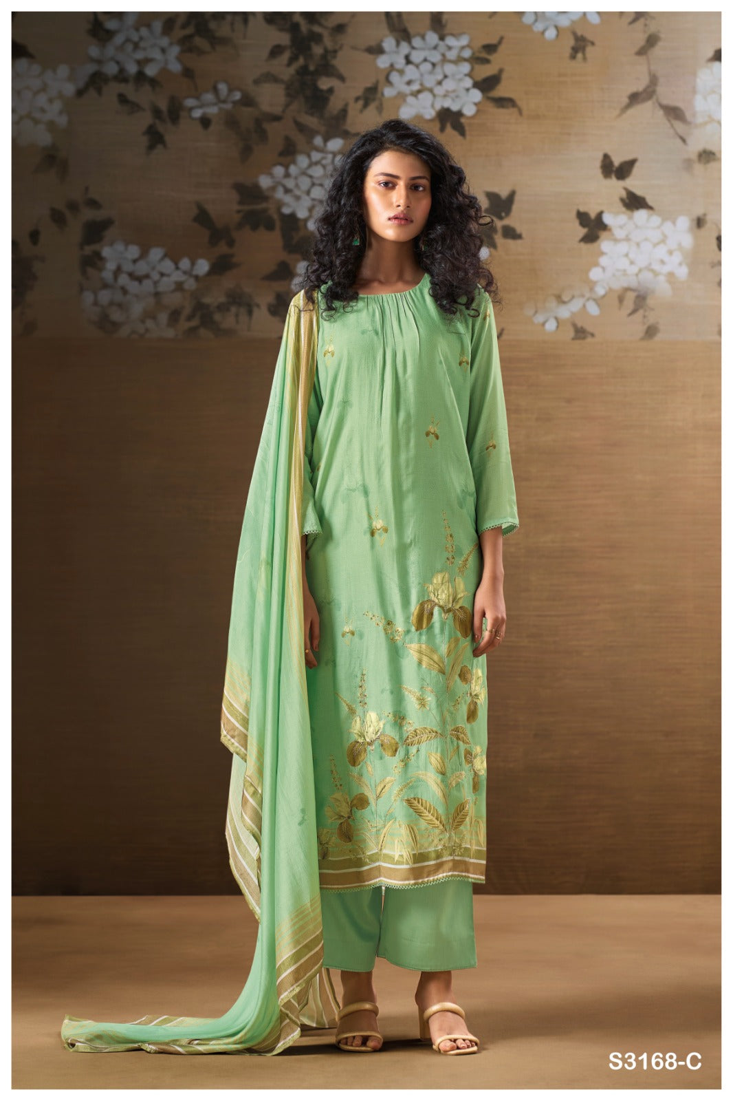 GANGA JAERA S3168 | Premium Bemberg Silk Suit – Ganga Suits Ashok Lal & Sons