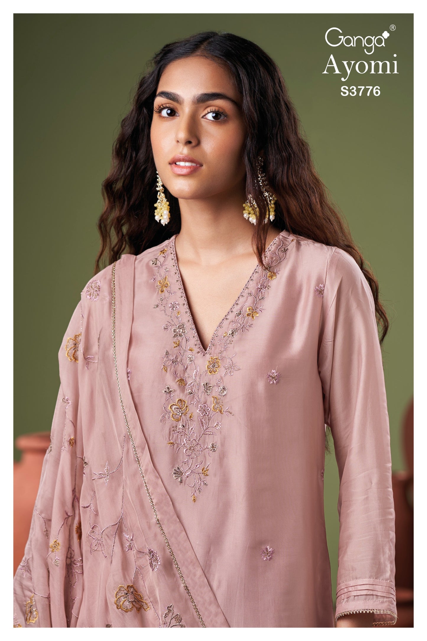 GANGA AYOMI S3776 | Premium Pure Bemberg Silk Suit – Ganga Suits Ashok Lal & Sons