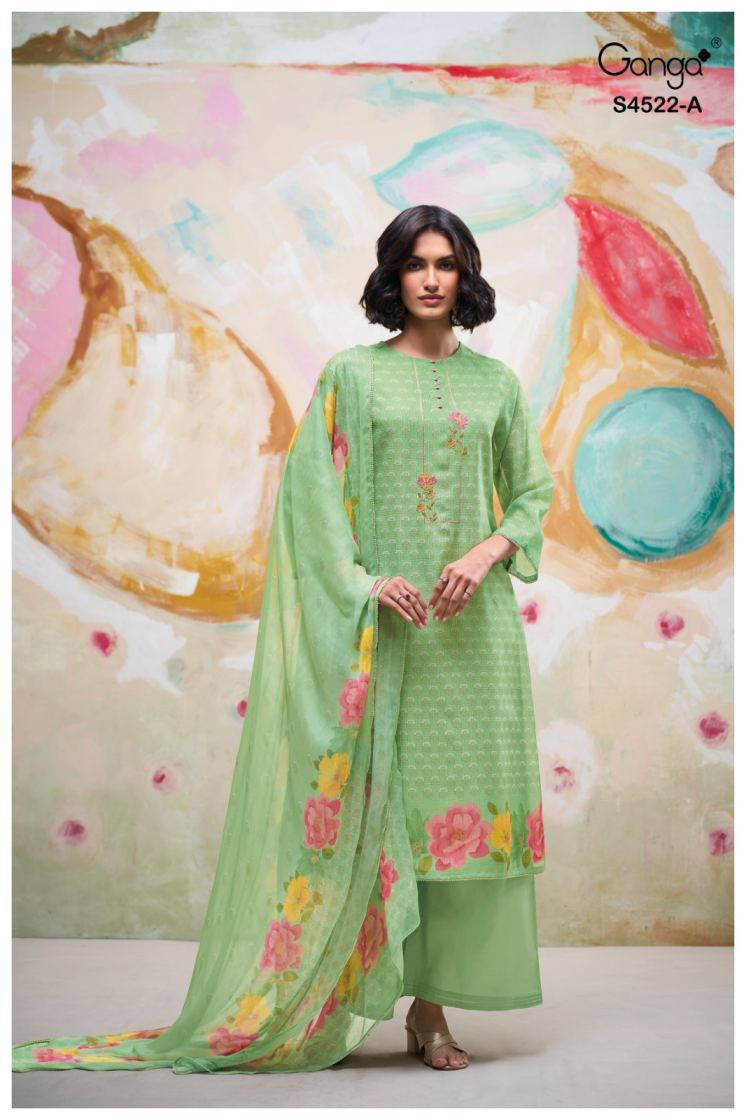 BUY GANGA SUITS ONLINE SALE GANGA EIRYA S4522 NEW CATALOGUE