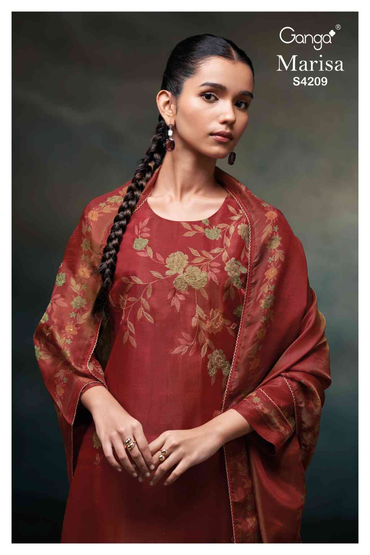 BUY GANGA SUITS ONLINE GANGA MARISA S4209 NEW CATALOGUE