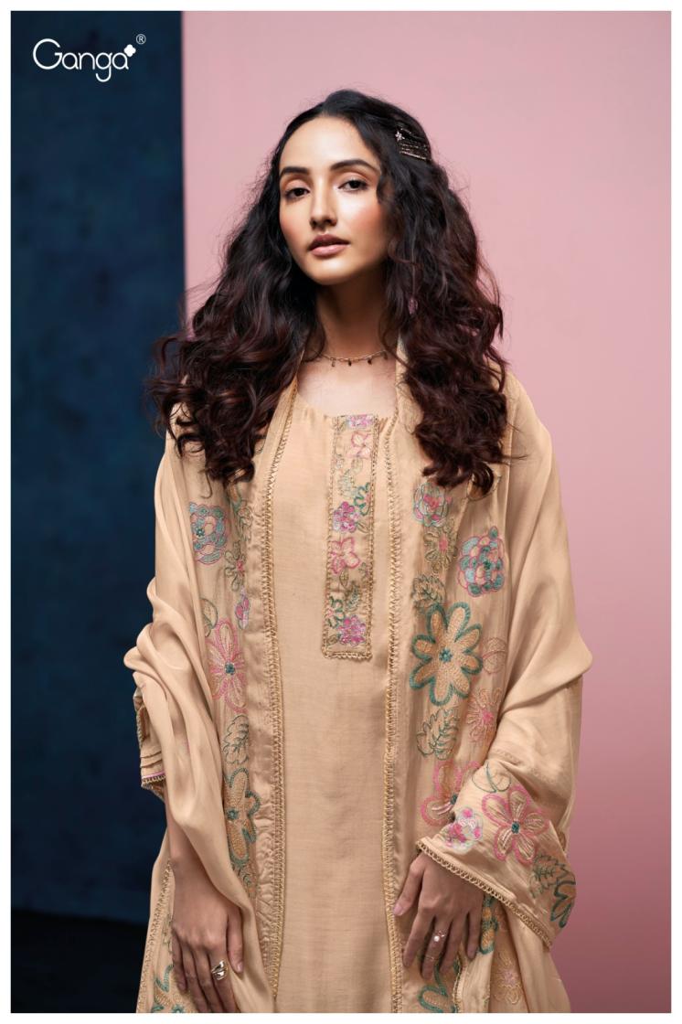 BUY GANGA NAZILA S3961 SUITS ONLINE ON SALE WITH PRICE FROM BRAND GANGA FASHIONS AT WHOLESALE RATE.